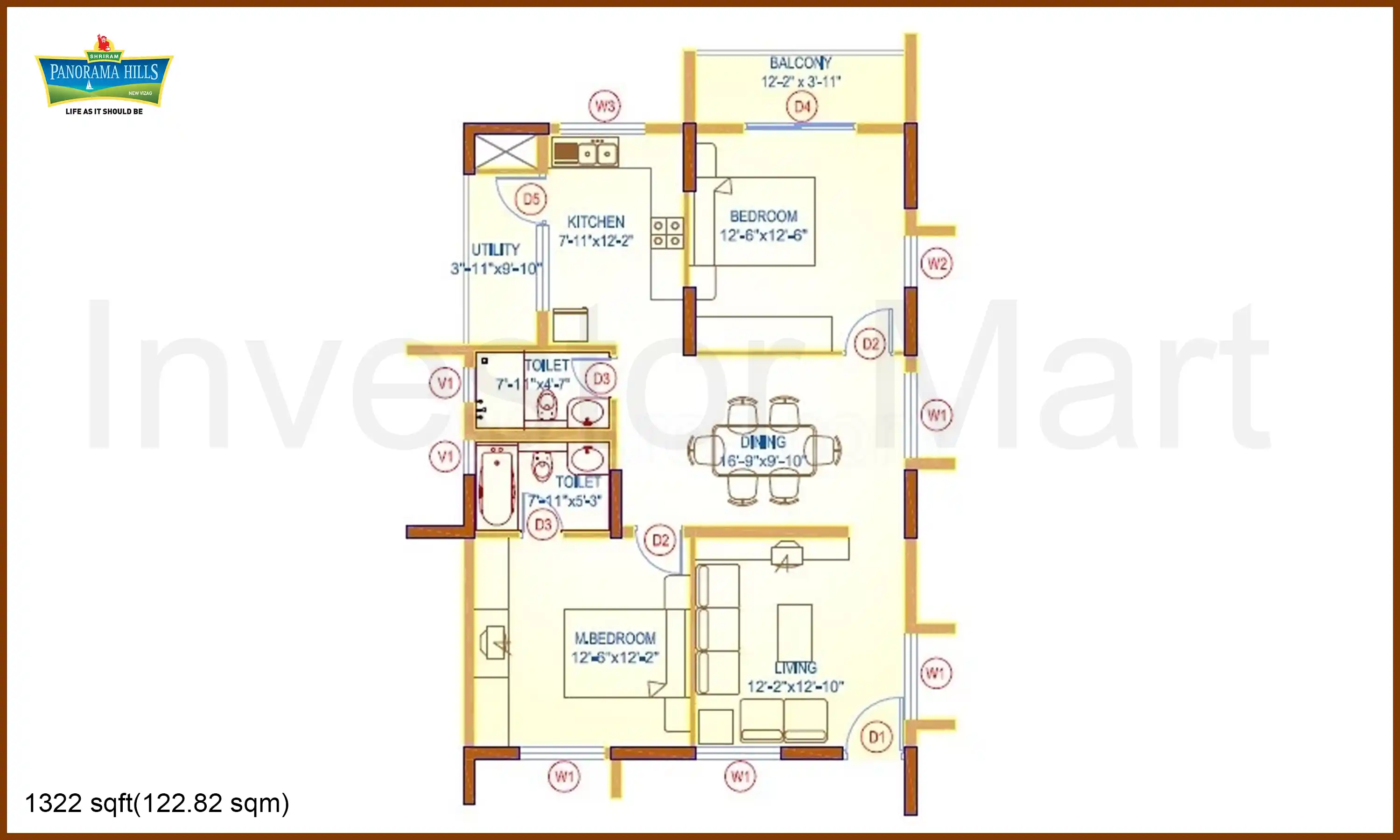 1322 Sqft