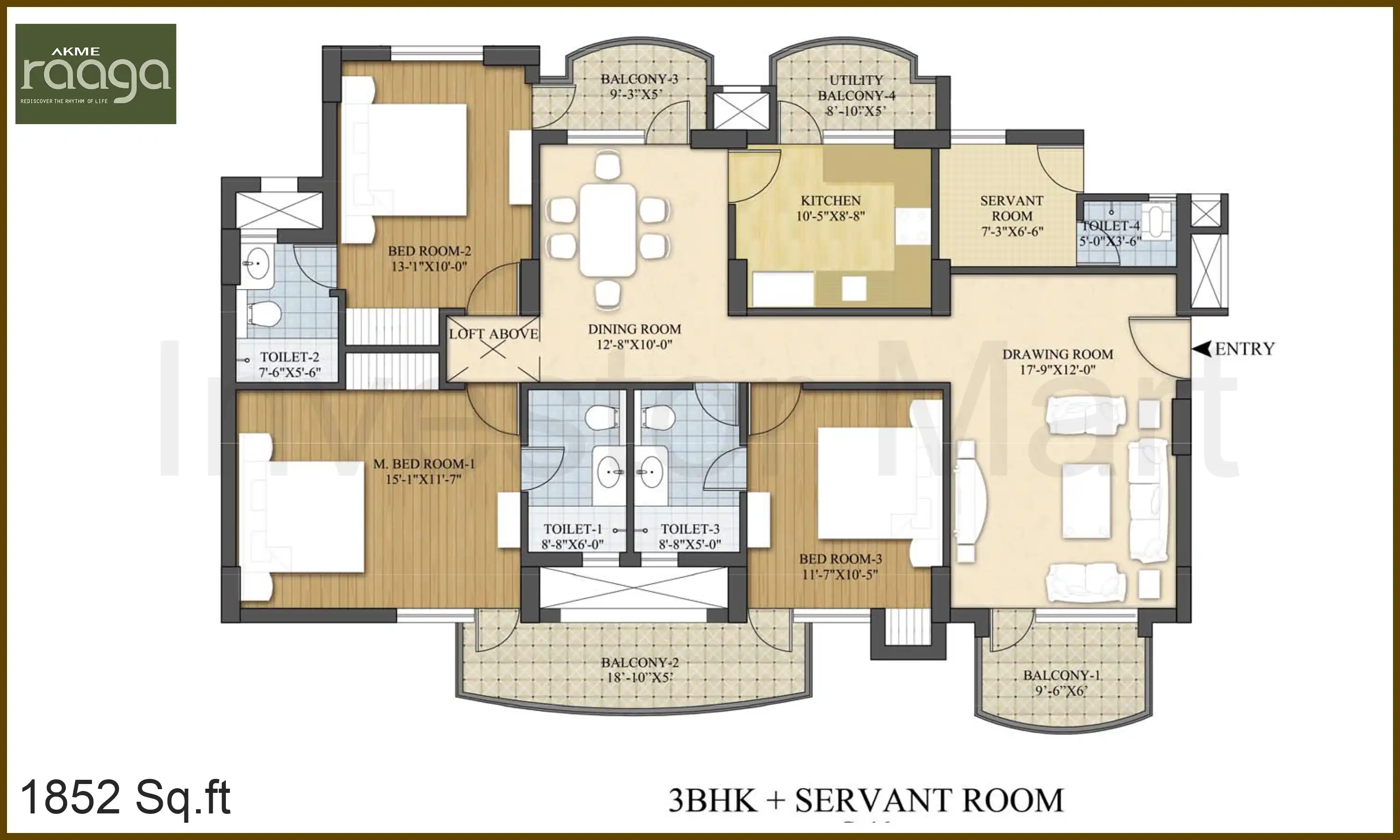 1852 Sqft