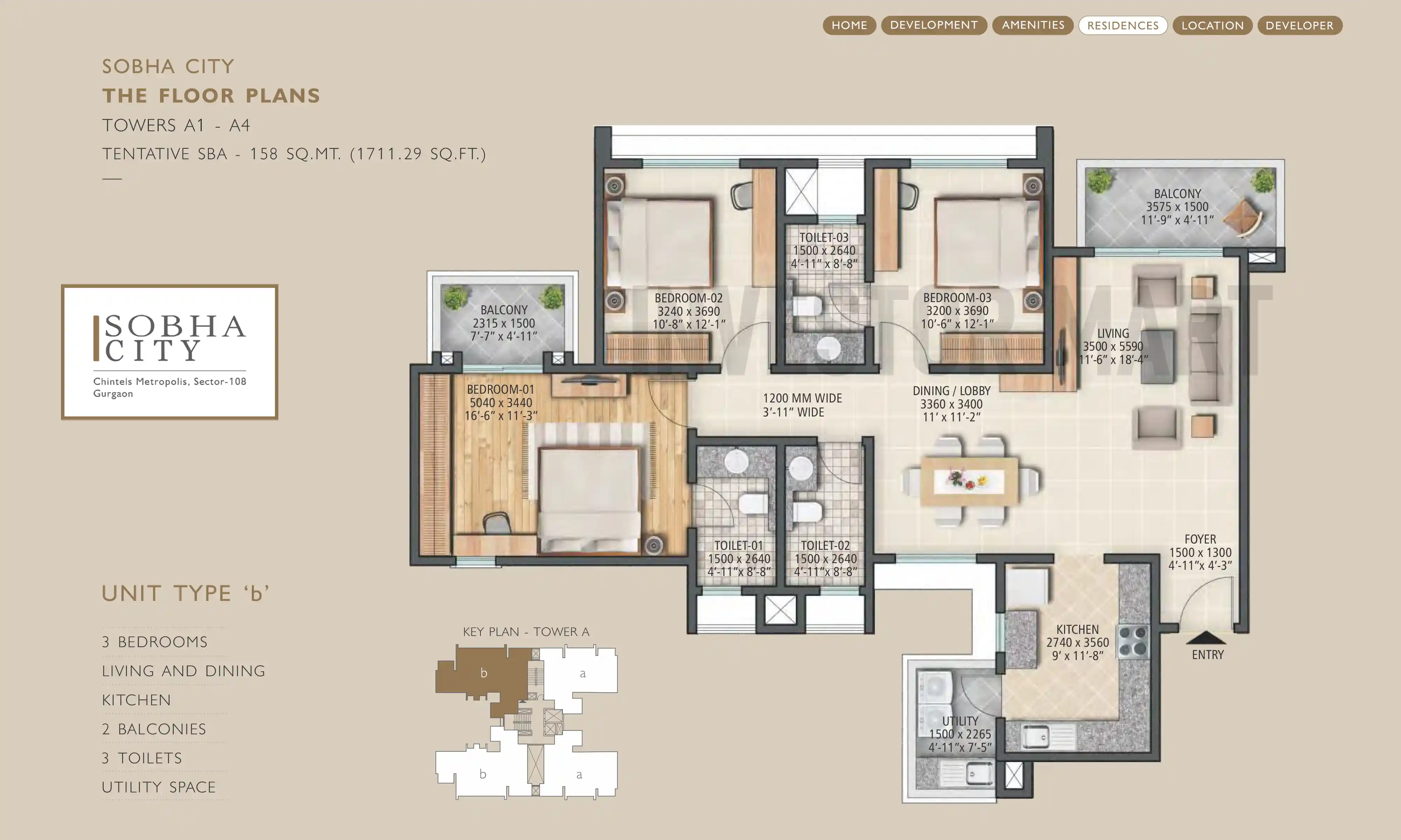 1711 Sqft