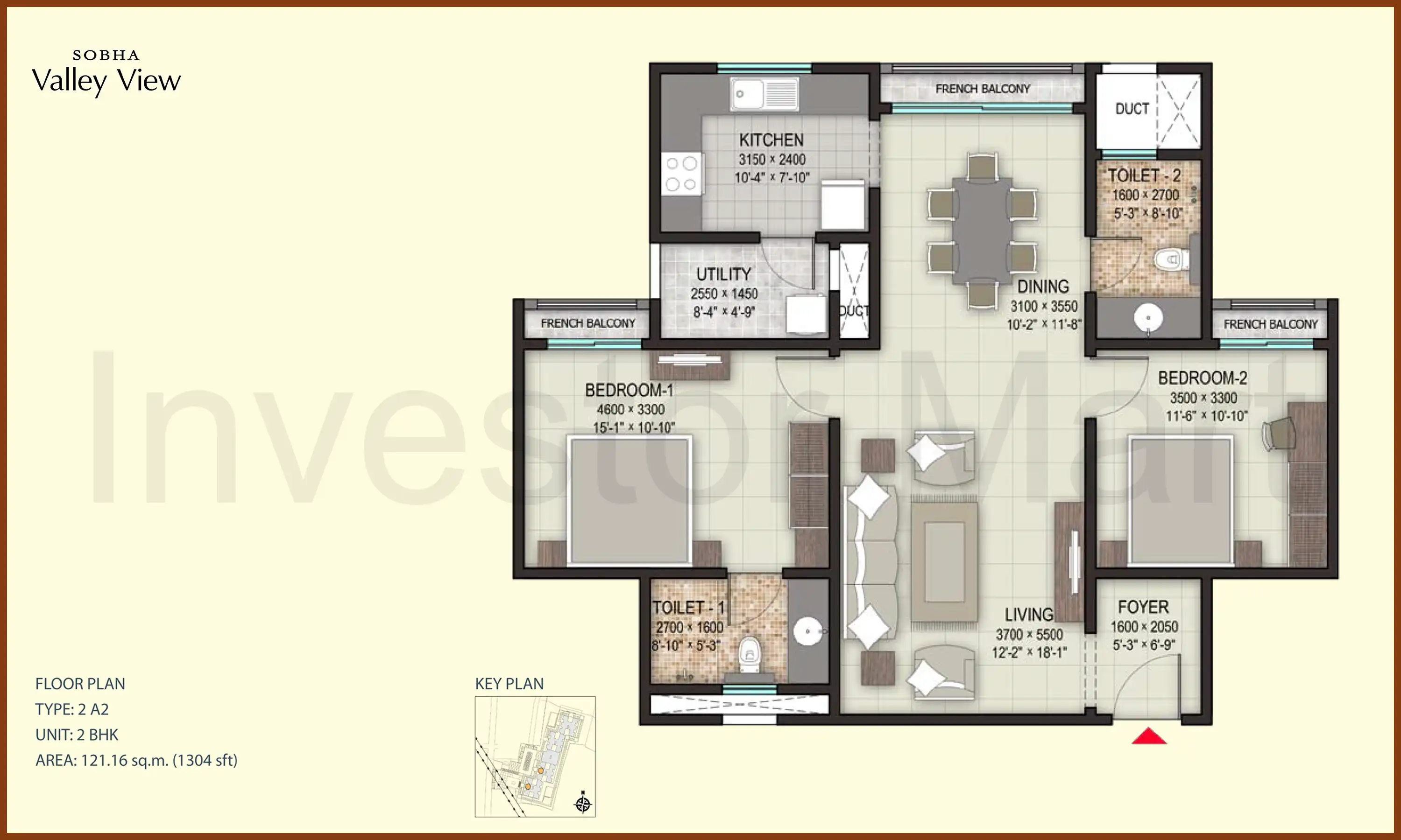 1304 Sqft