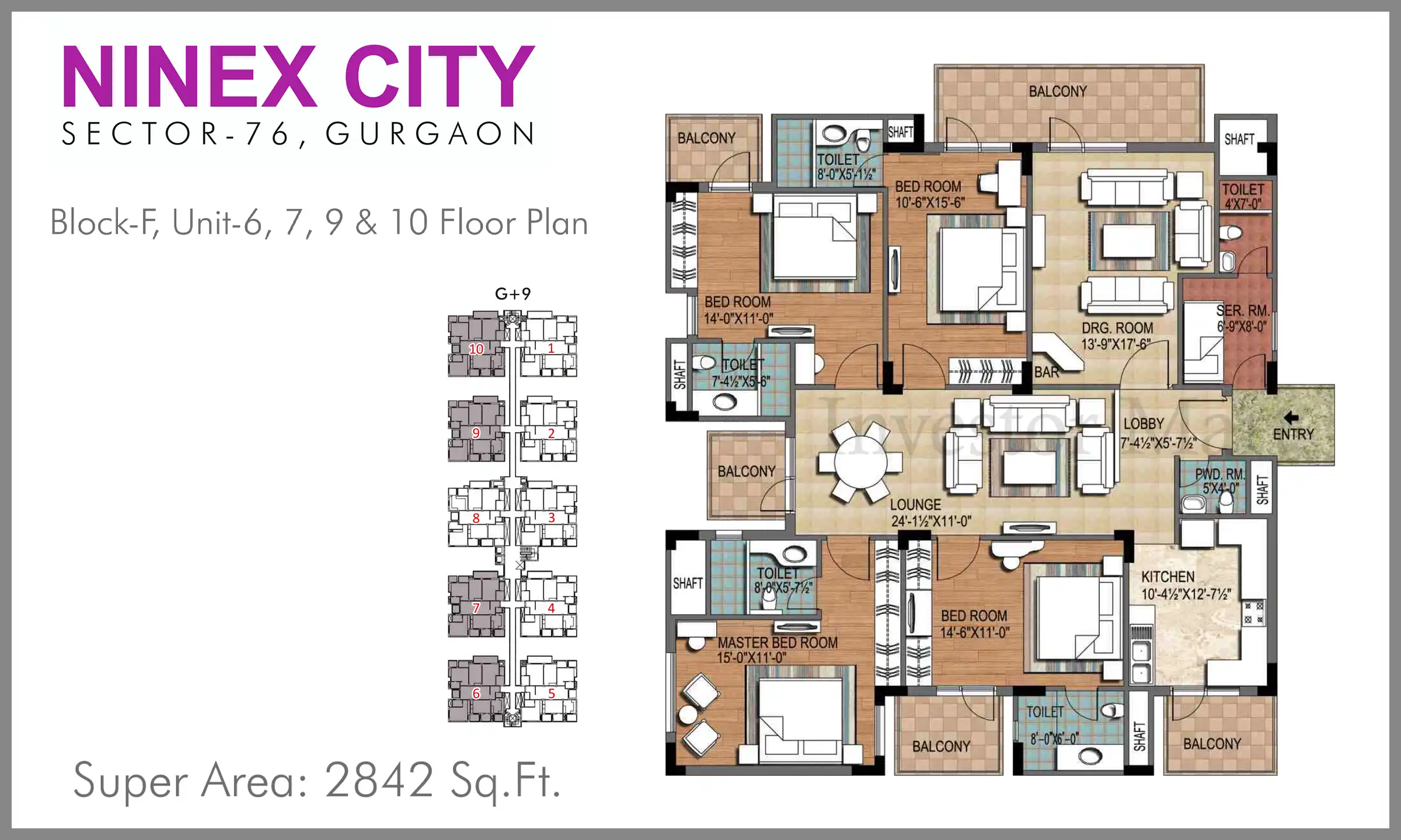 2842 Sqft
