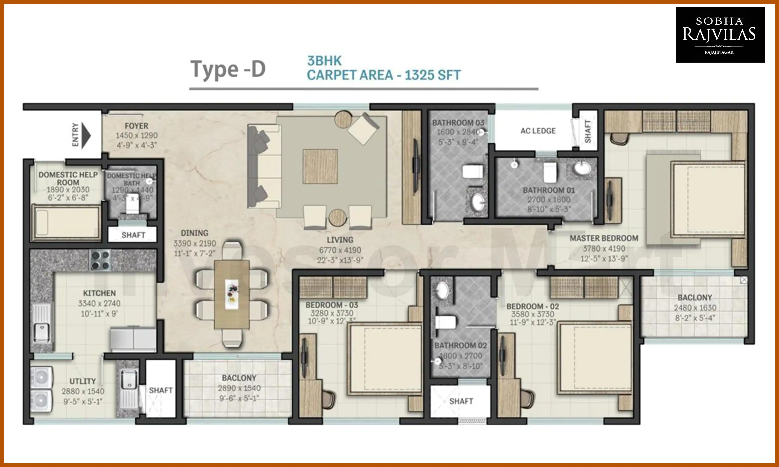 1325 Sqft