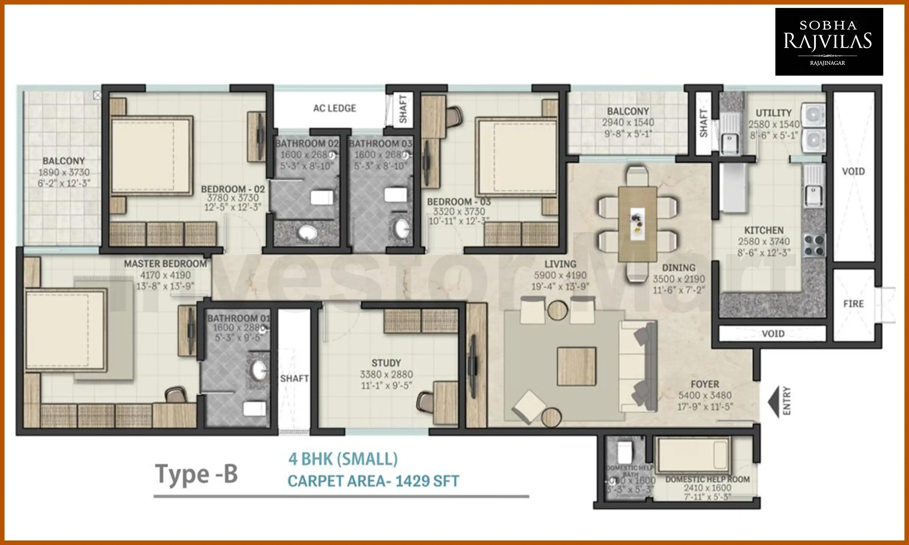 1429 Sqft