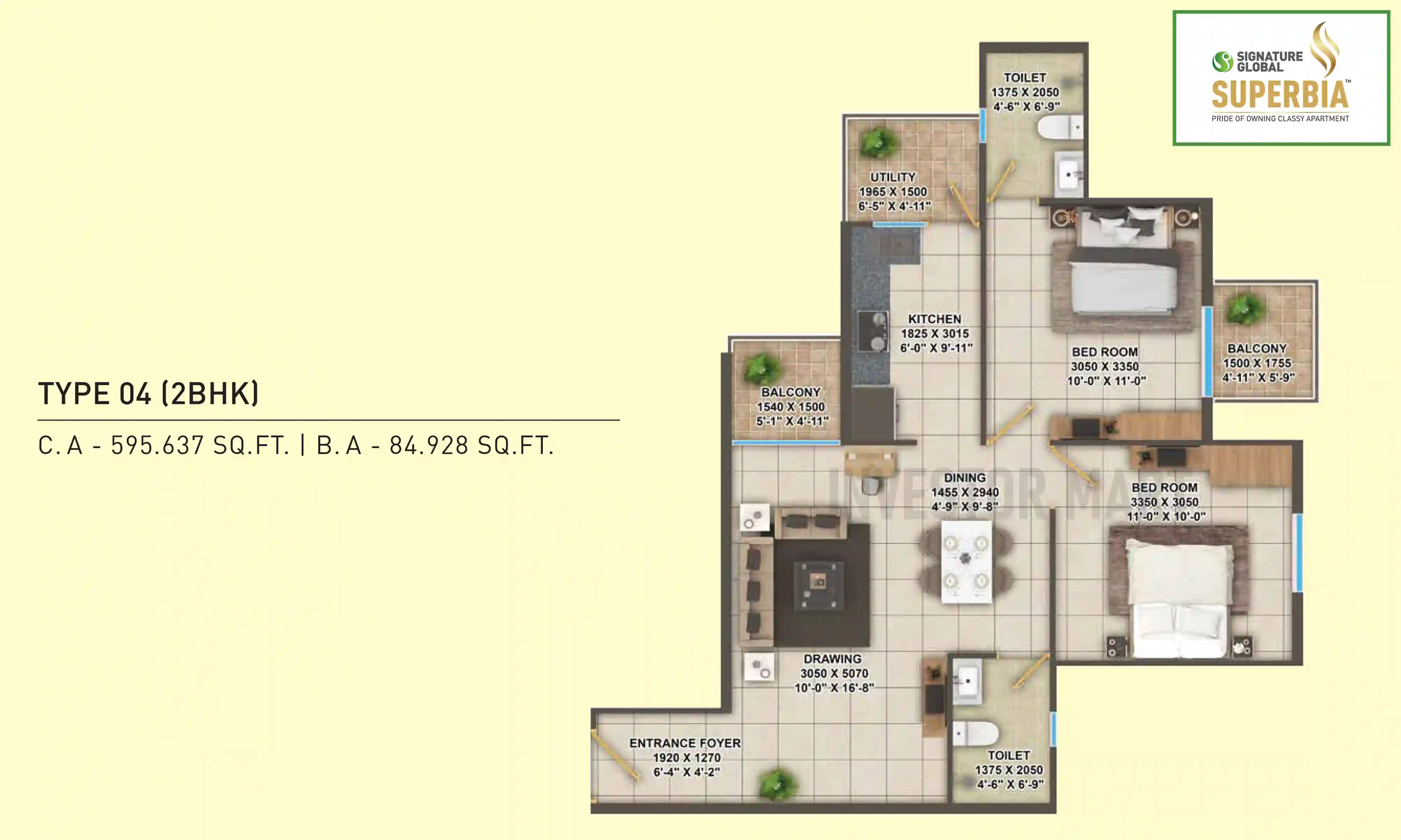 680 Sqft
