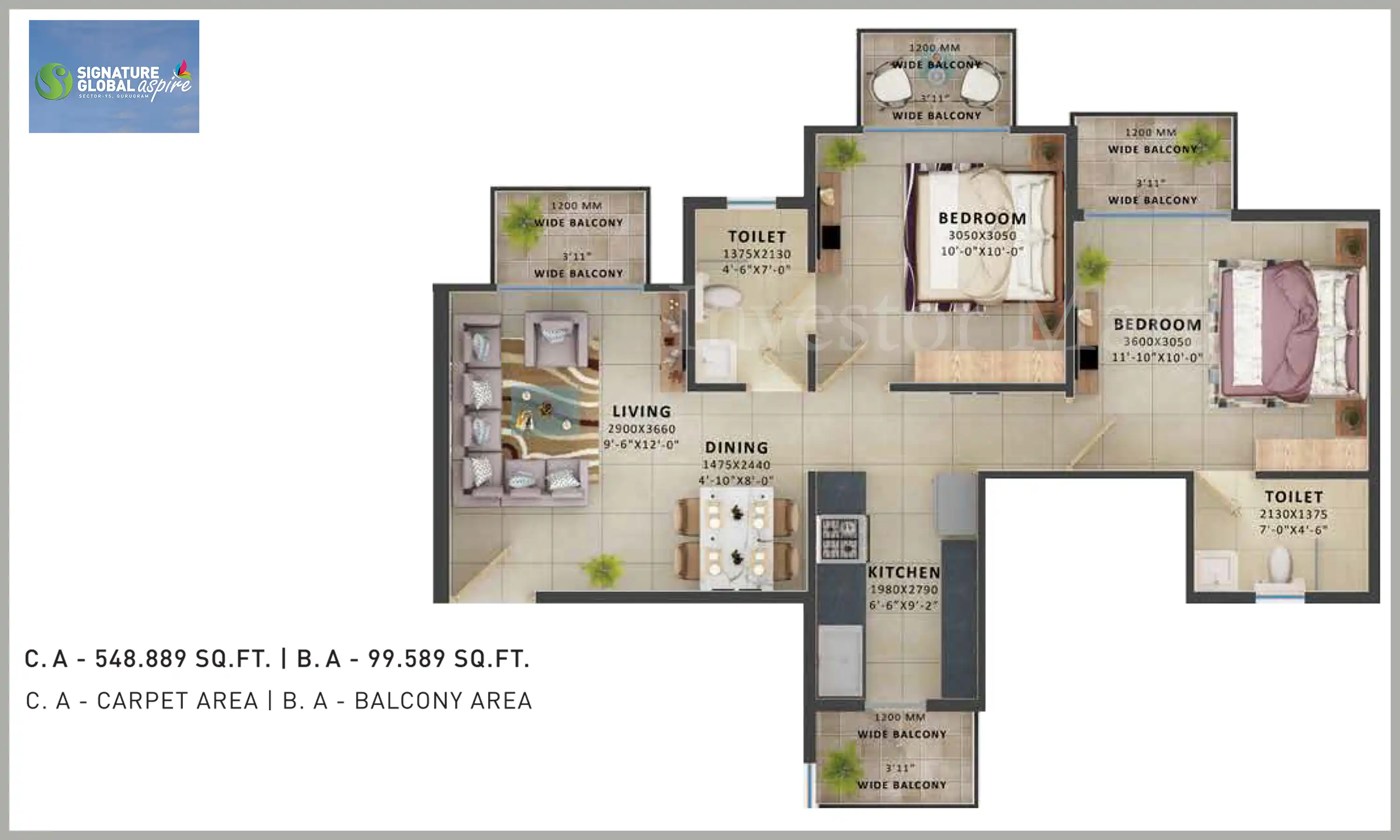 548 Sqft