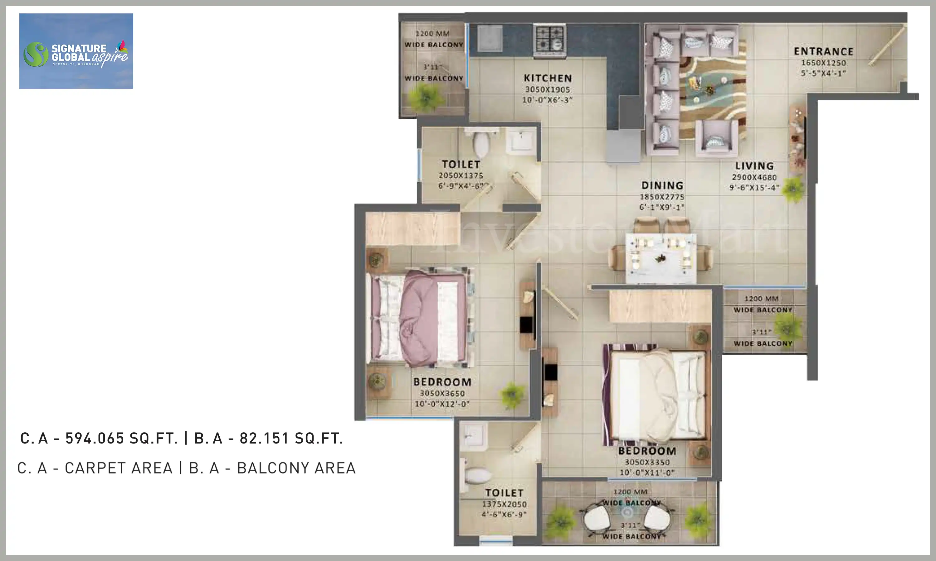 594 Sqft
