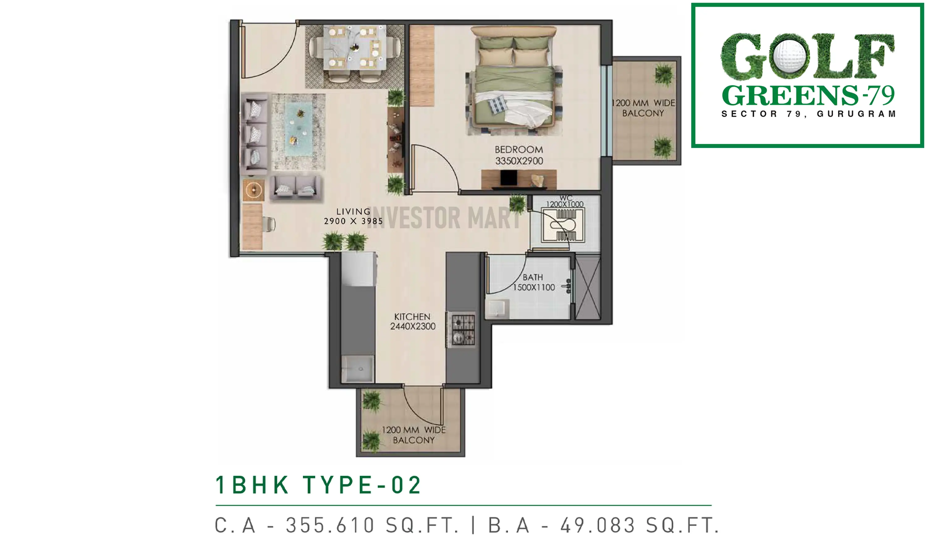 355 Sqft