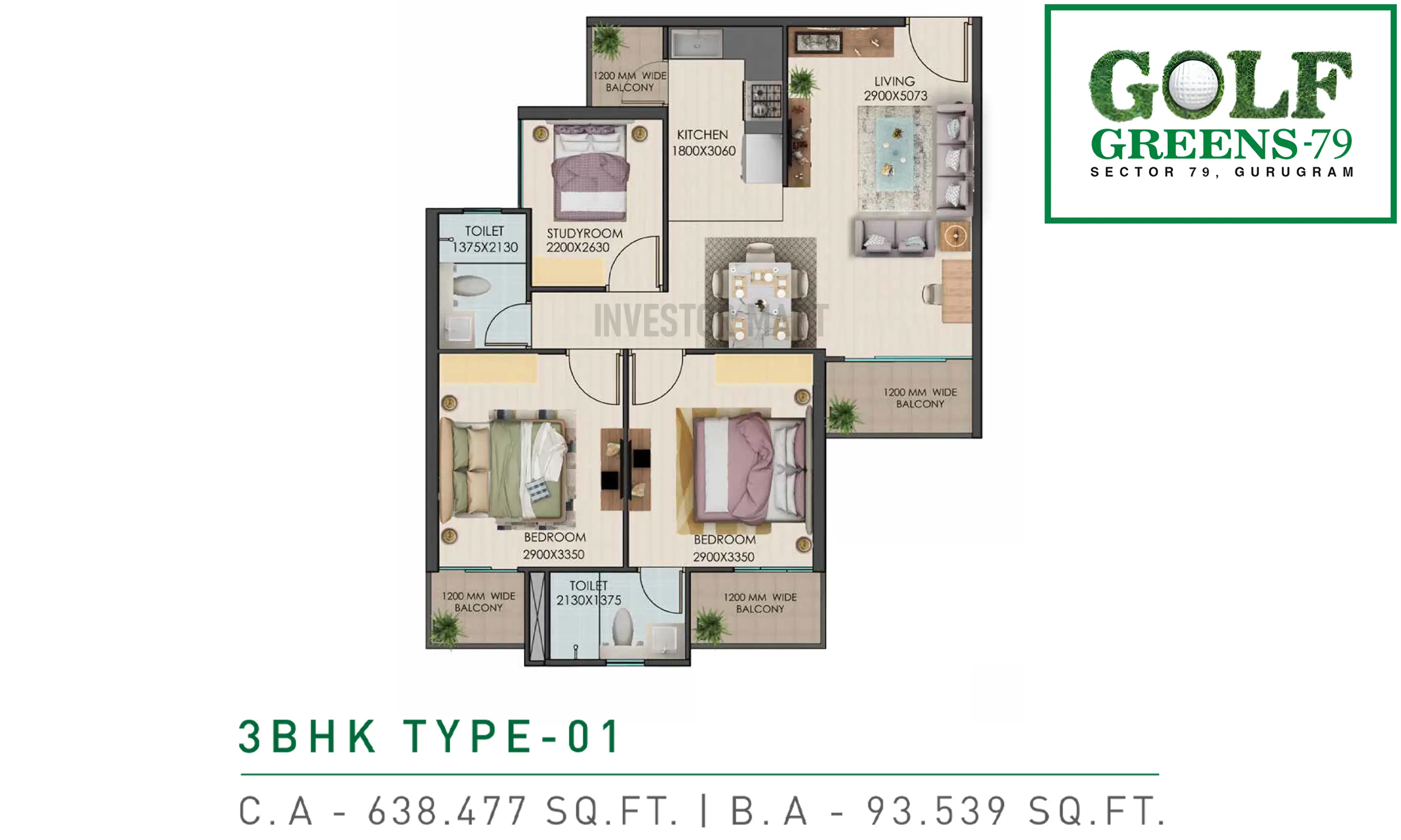 638 Sqft
