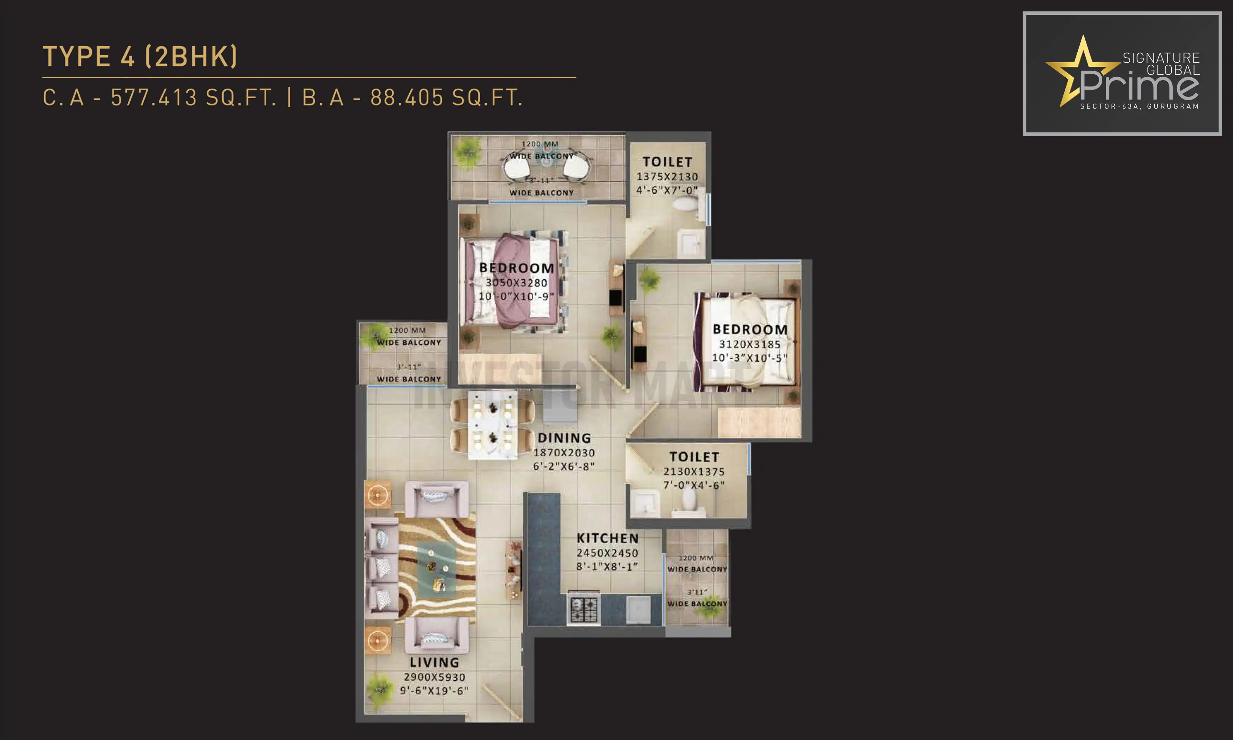 577 Sqft