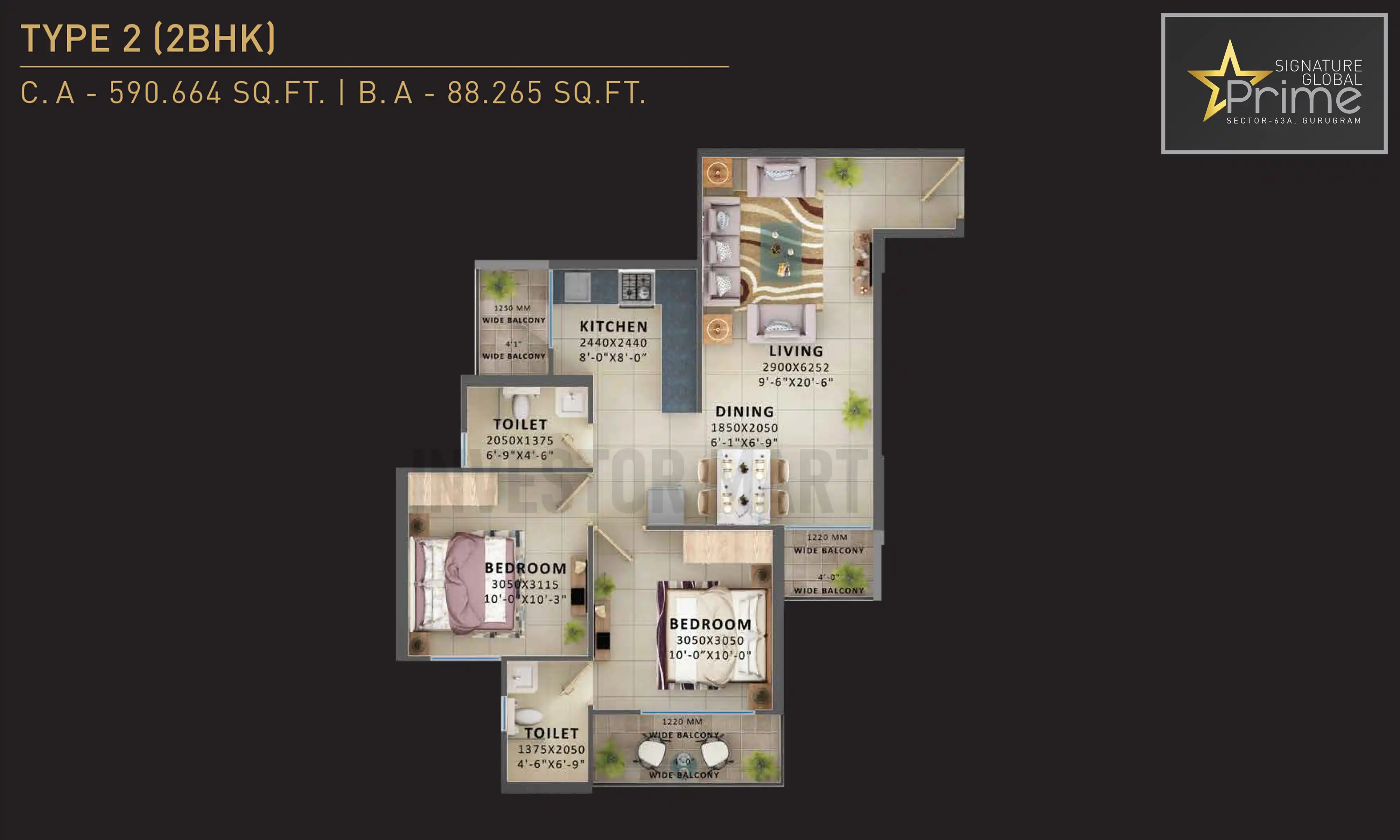 590 Sqft