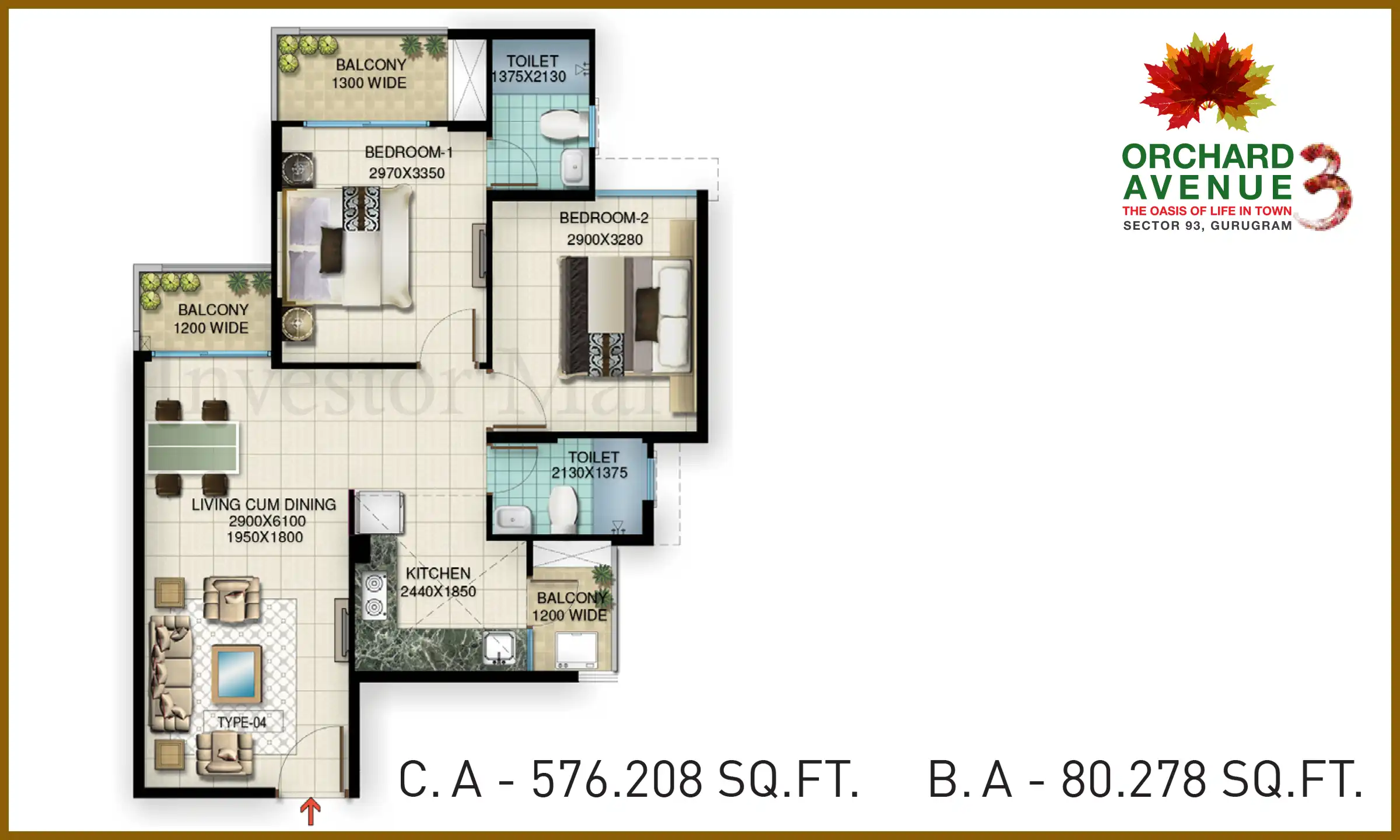 576 Sqft