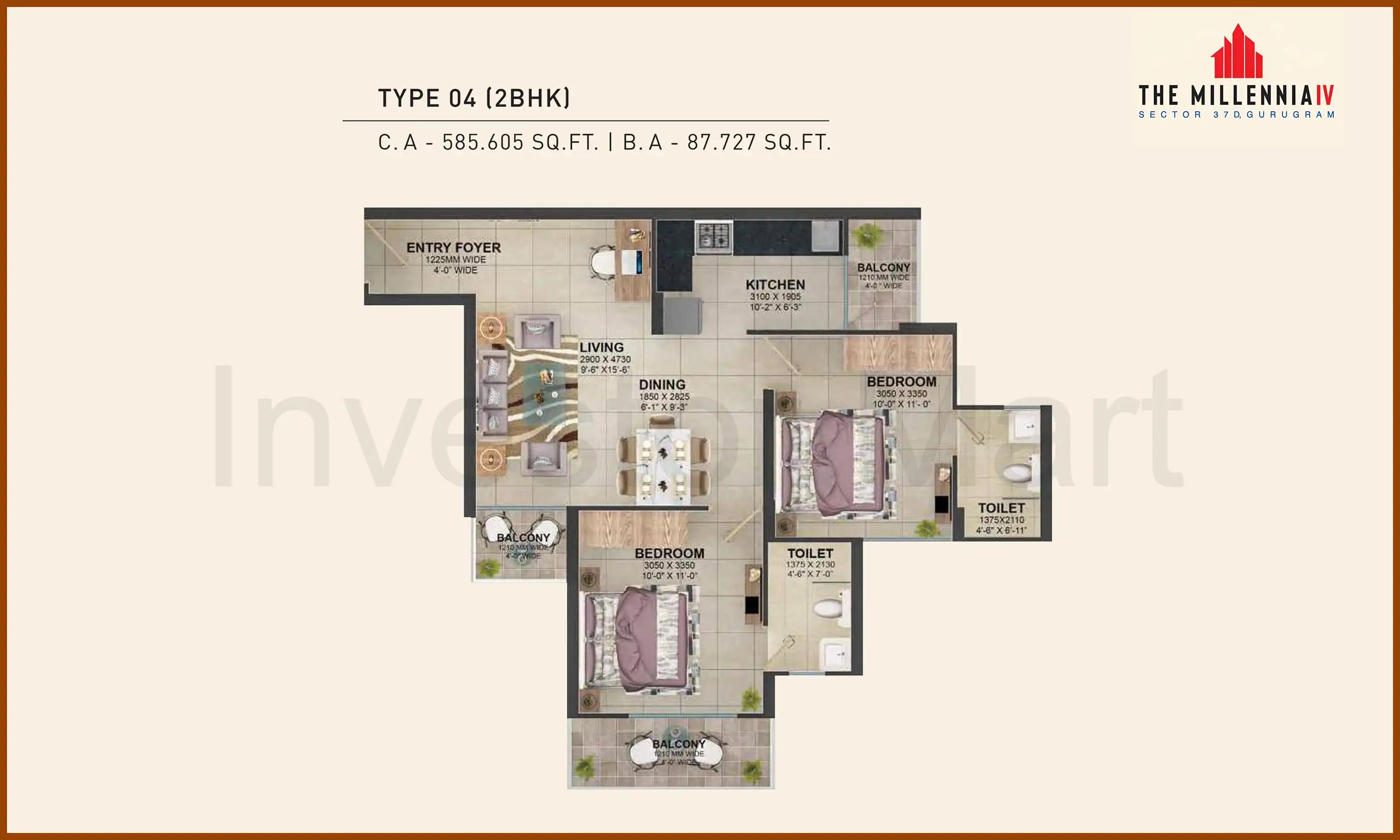 586 Sqft