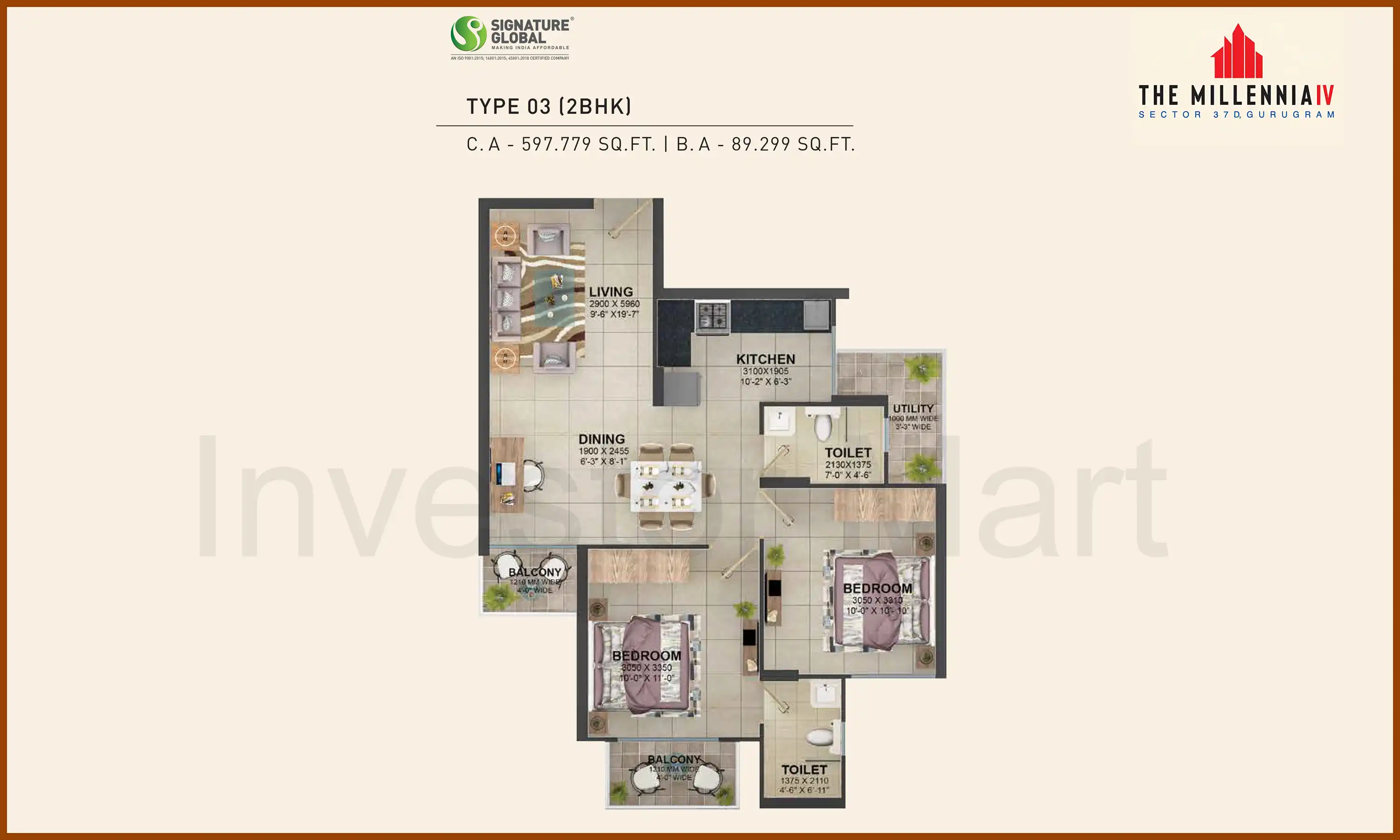 598 Sqft