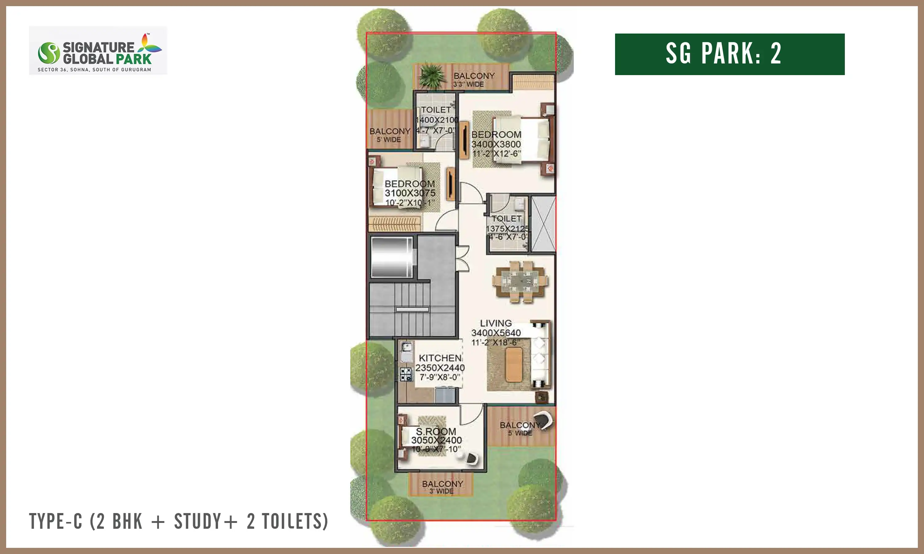 1022 Sqft