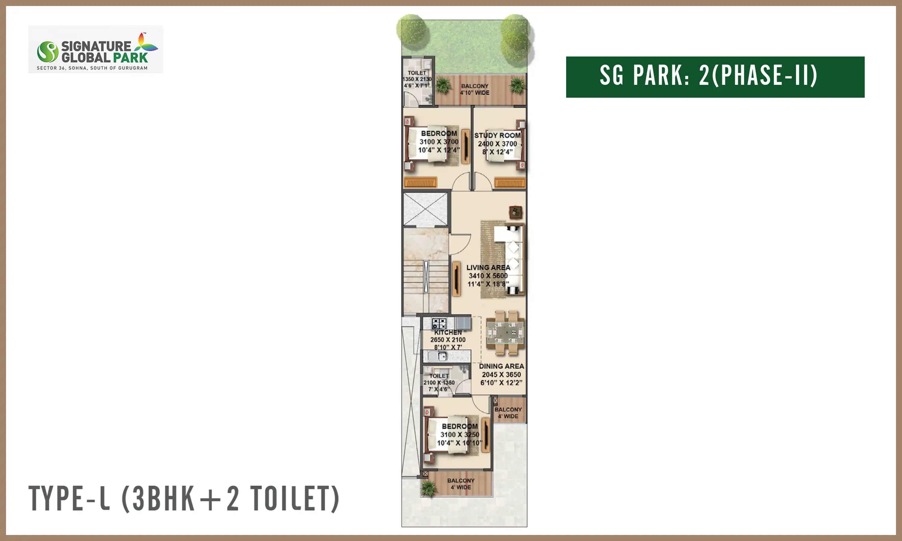 1210 Sqft