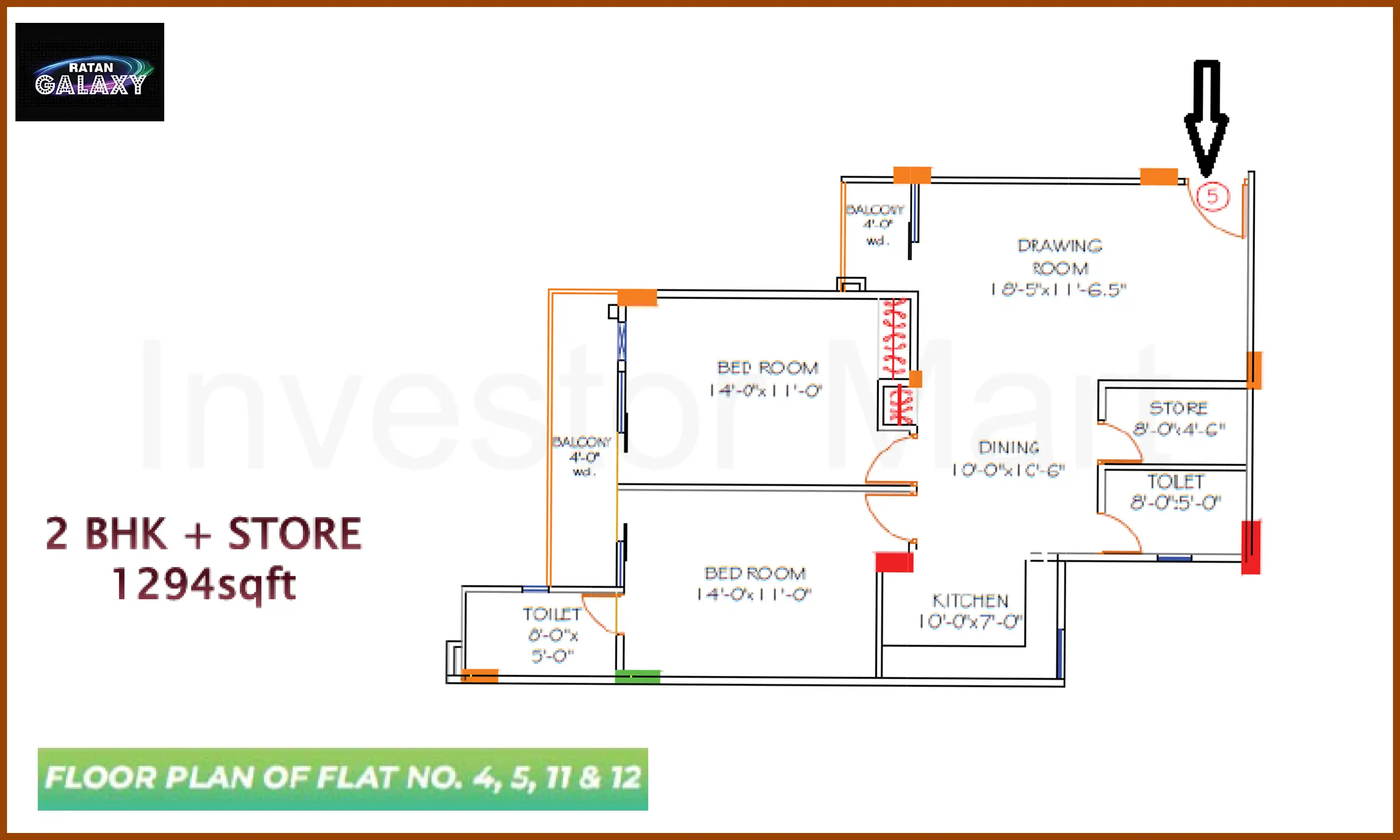 1294 Sqft