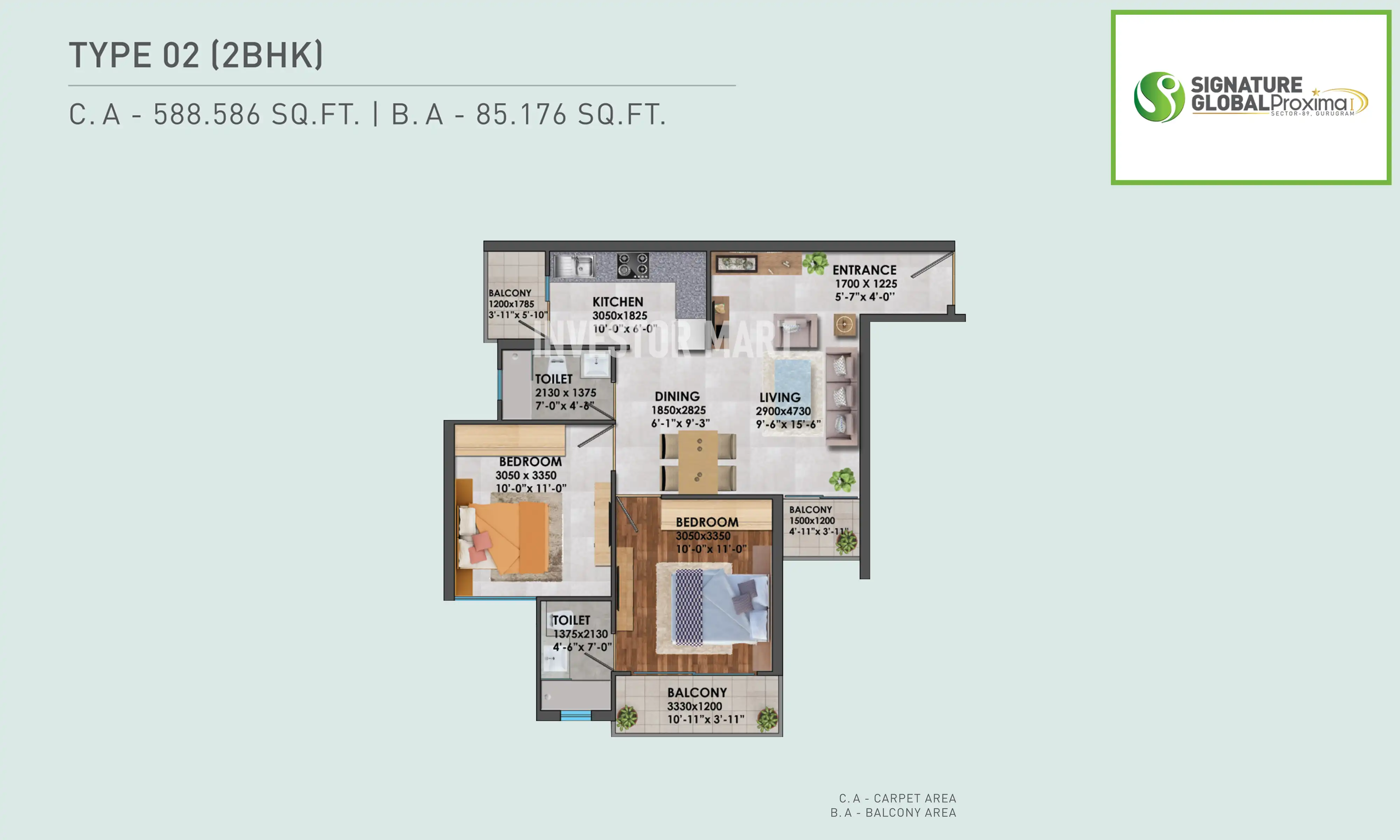 588 Sqft