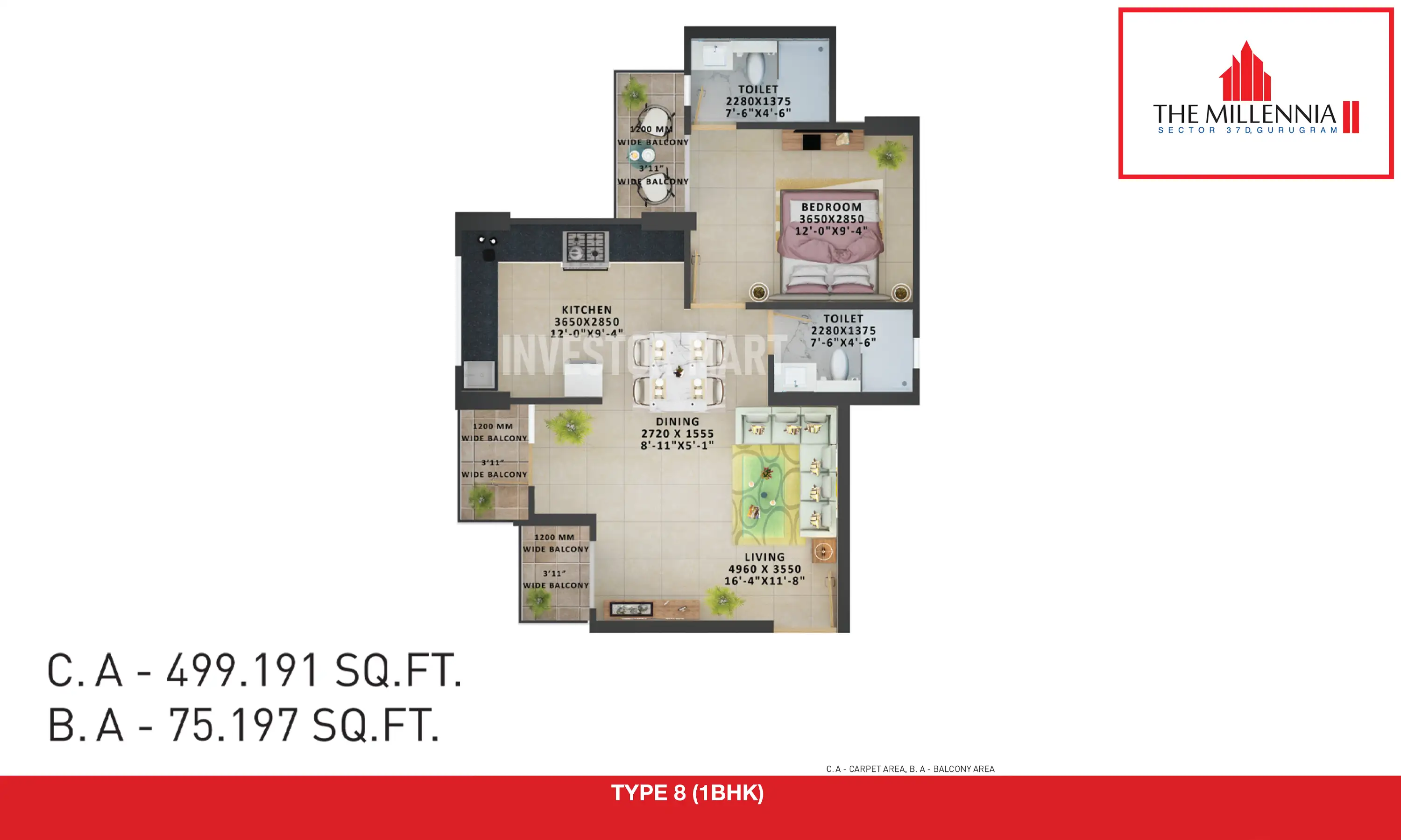 499 Sqft