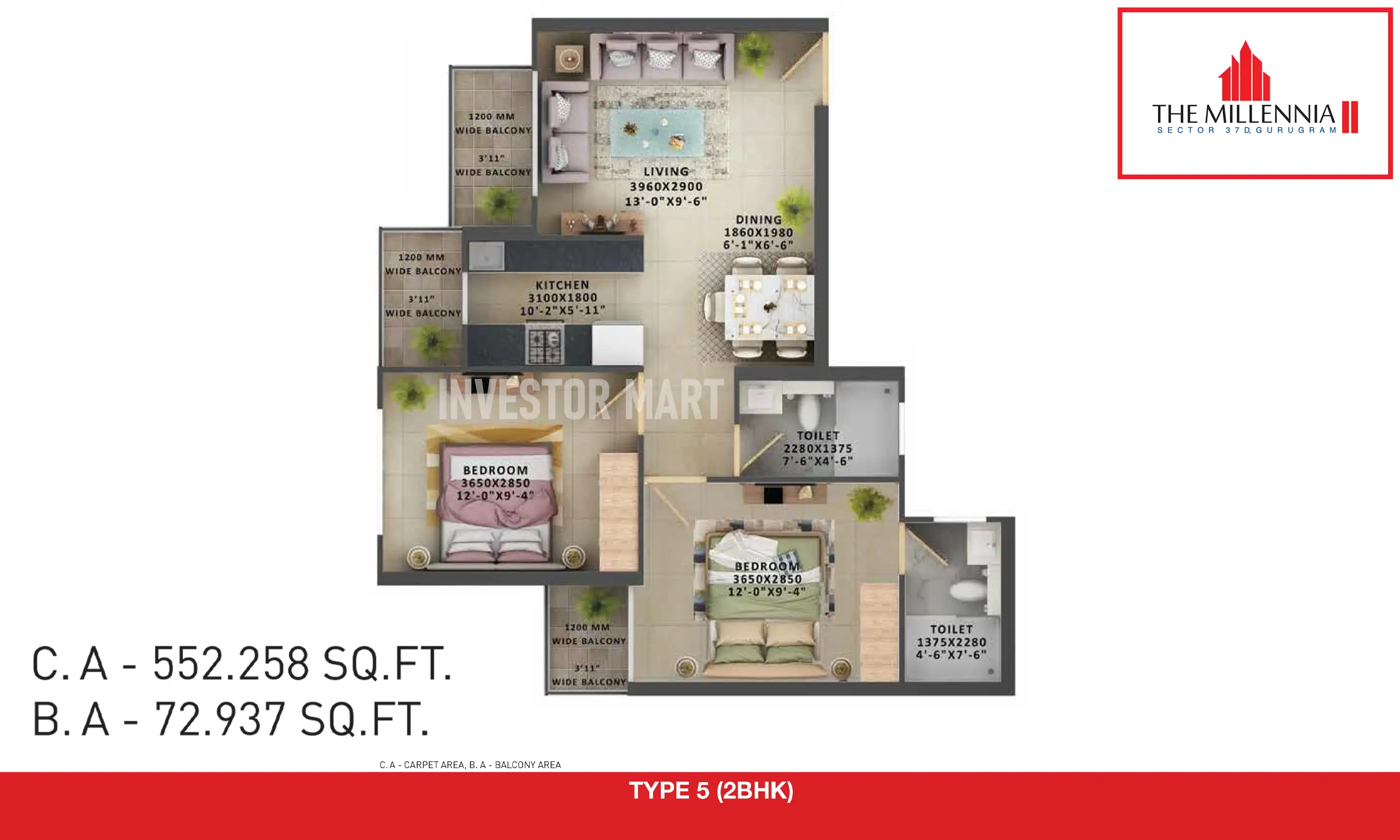 552 Sqft