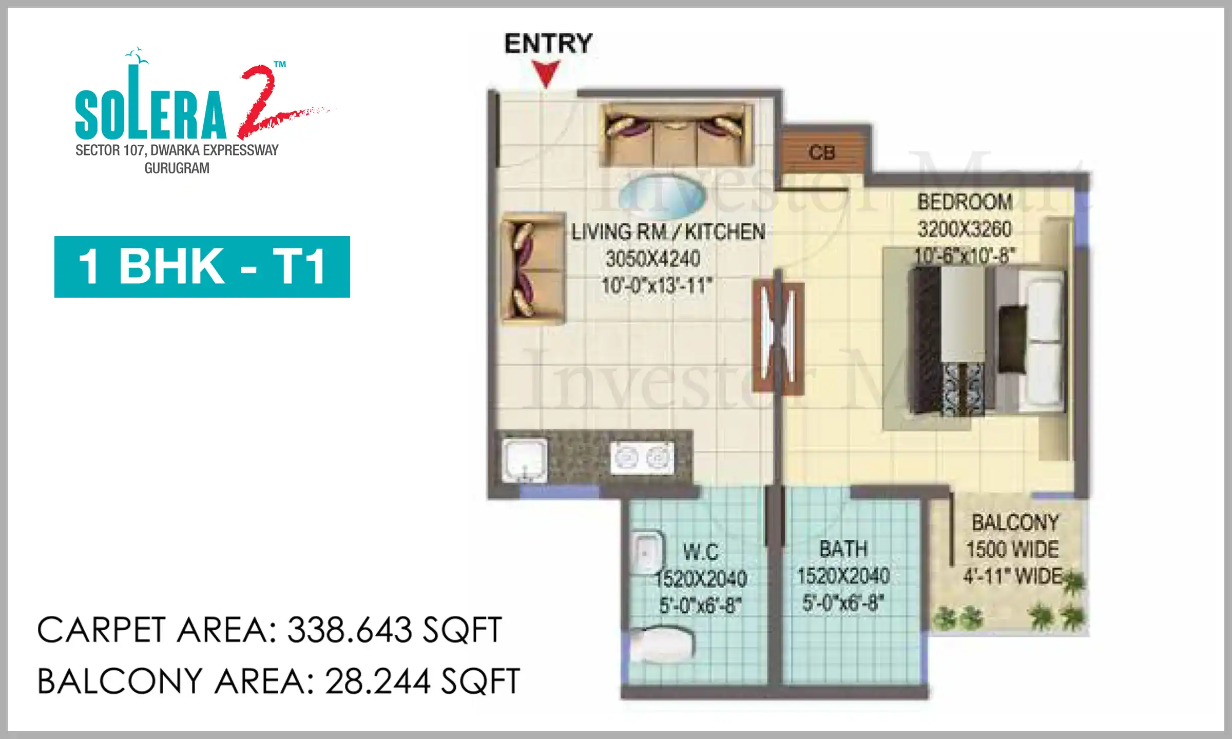 338 Sqft