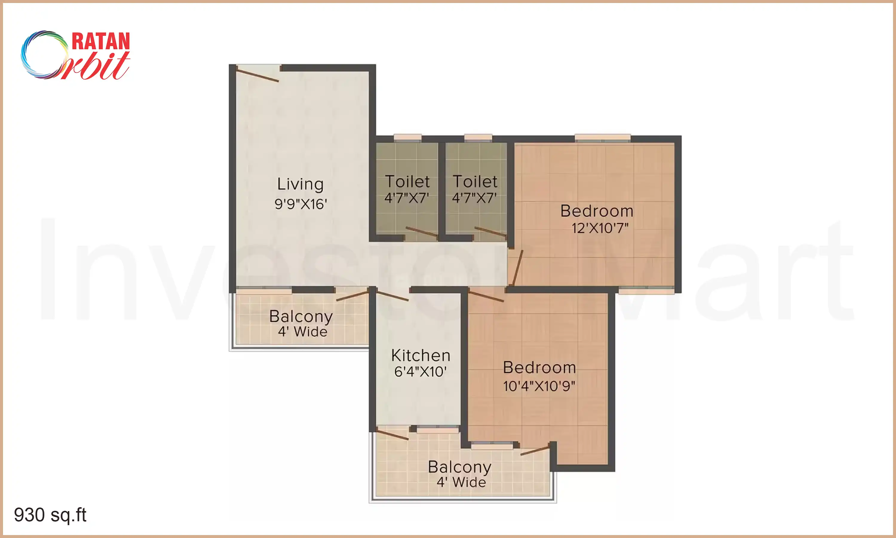 930 Sqft