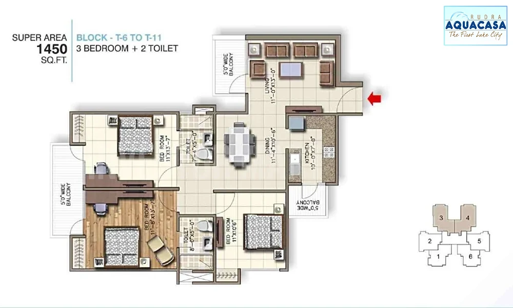 1450 Sqft
