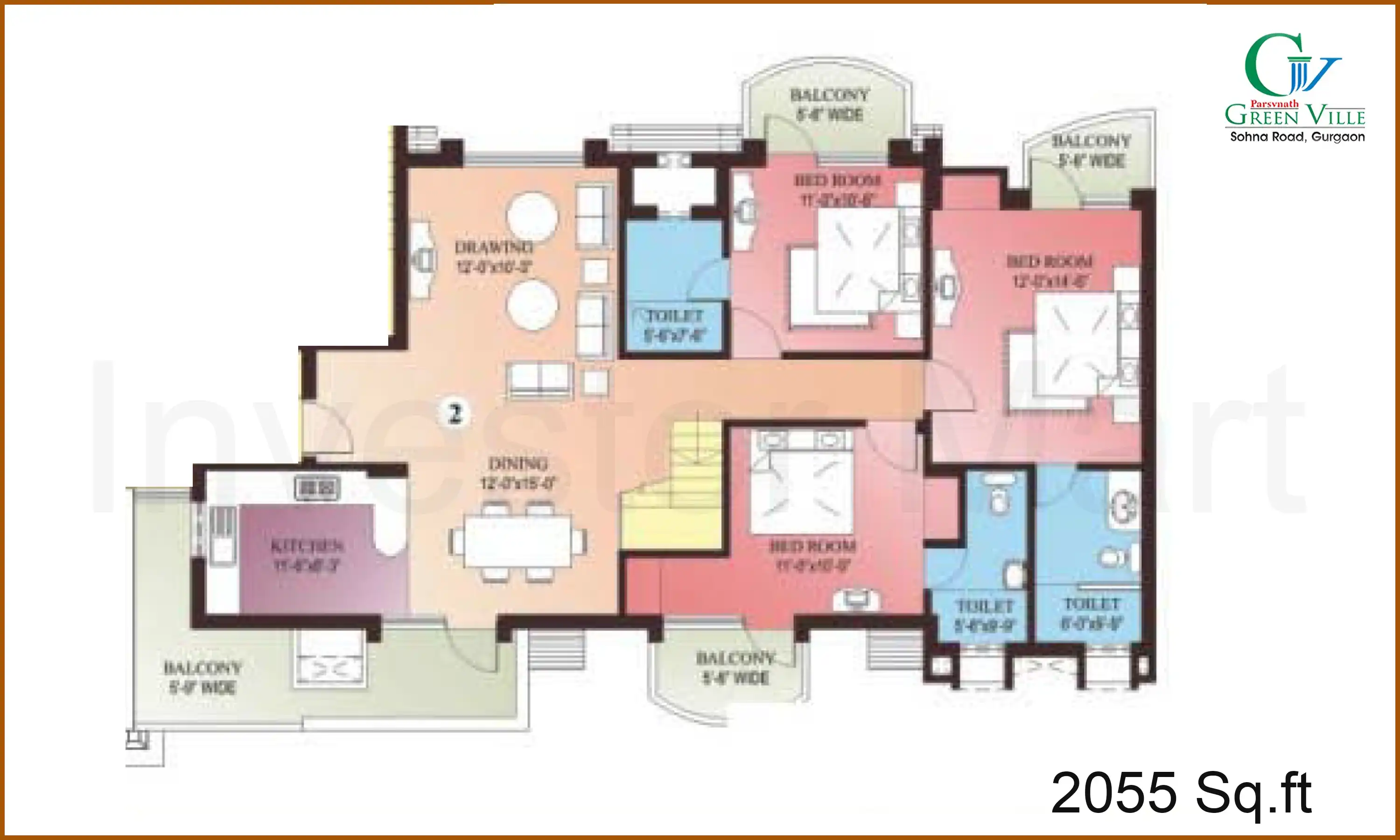 2055 Sqft