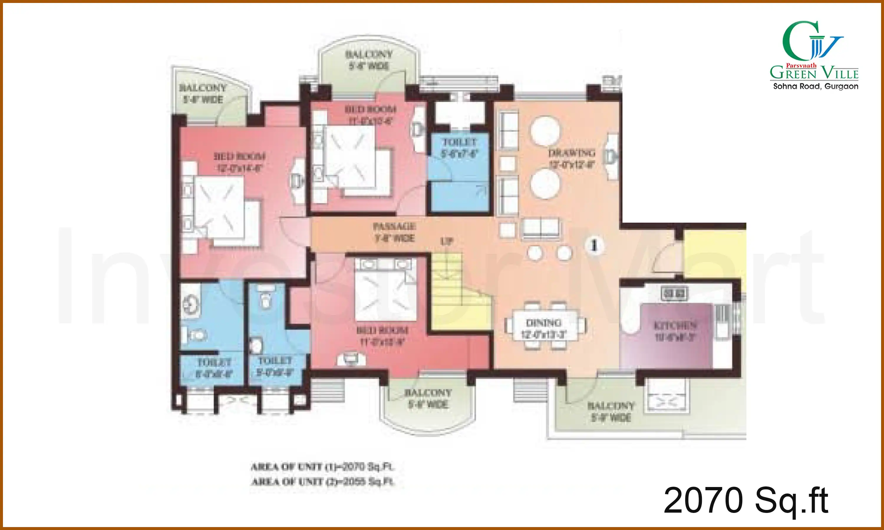 2070 Sqft