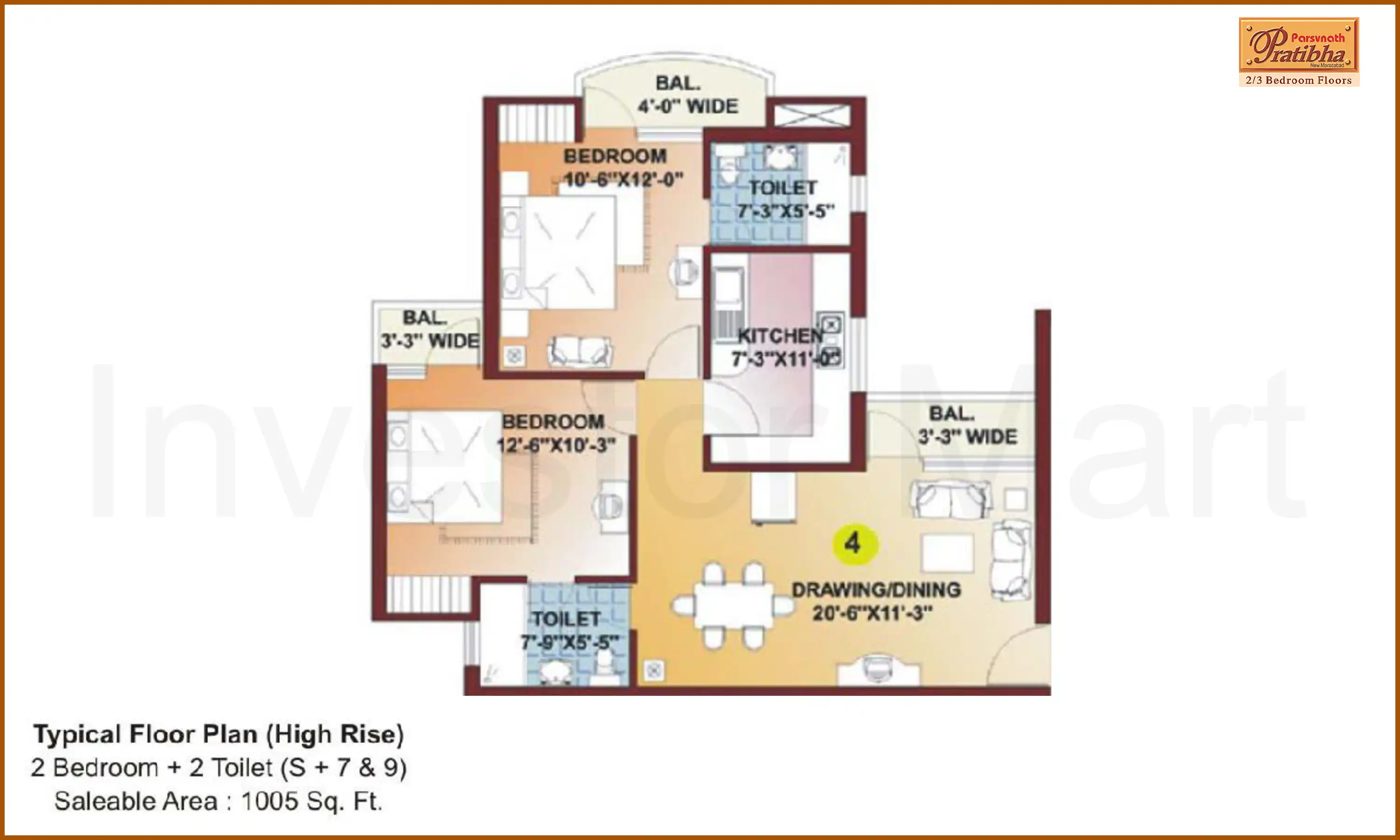 1005 Sqft