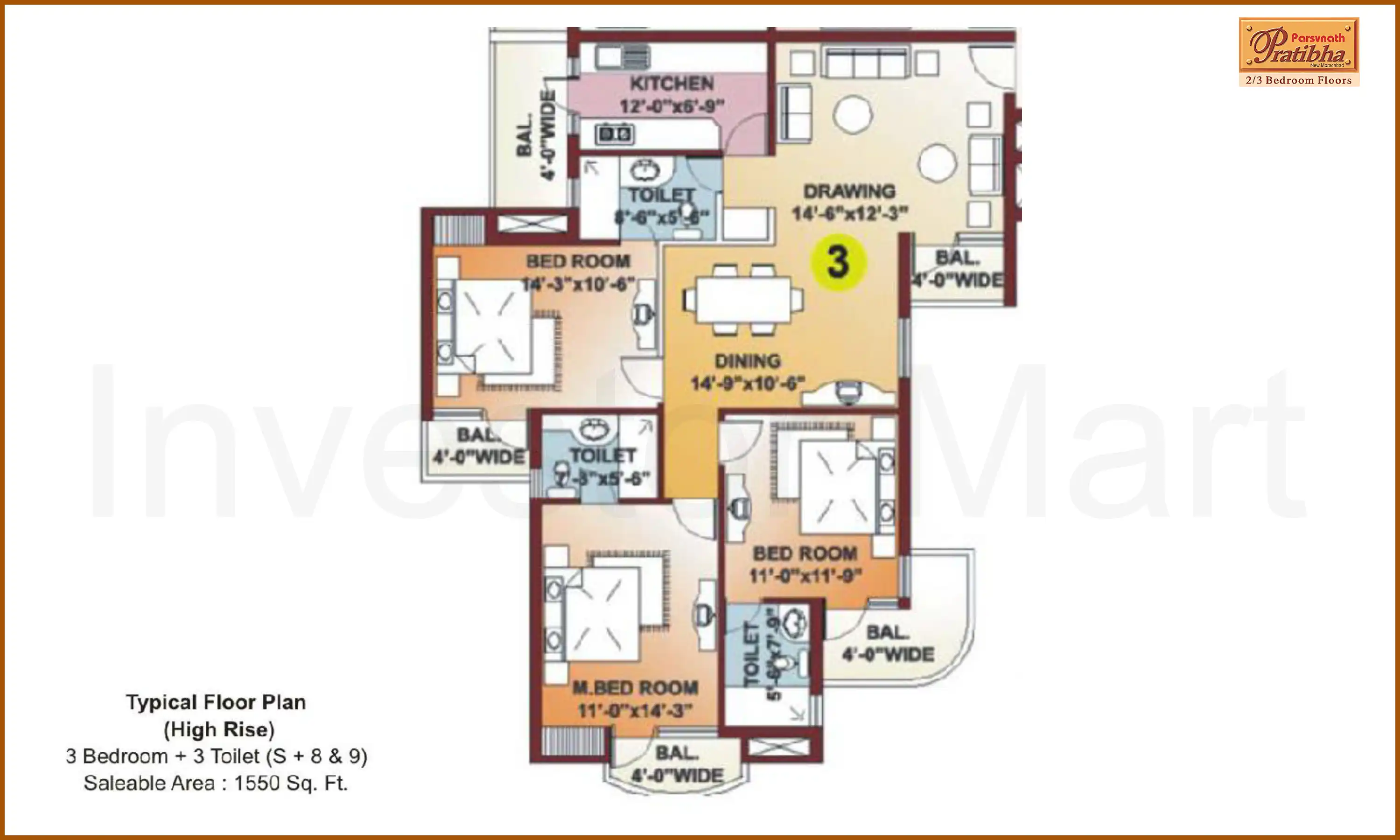 1550 Sqft