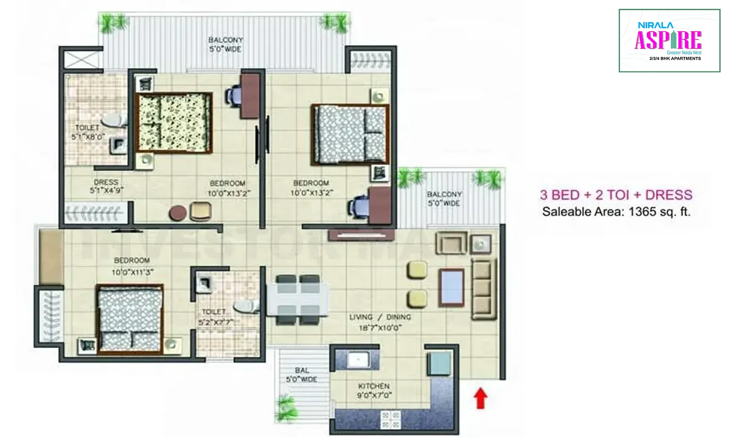 1365 Sqft