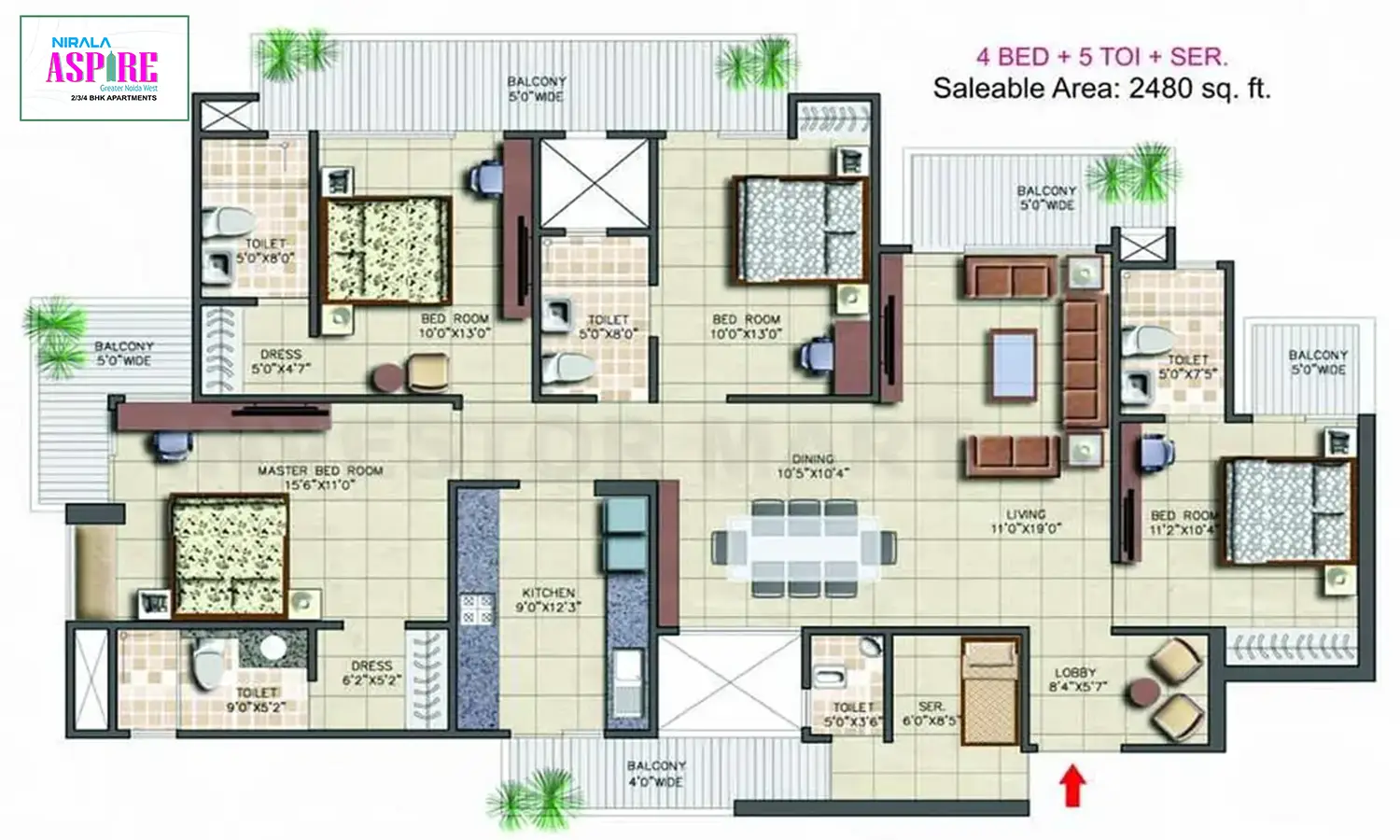 2480 Sqft