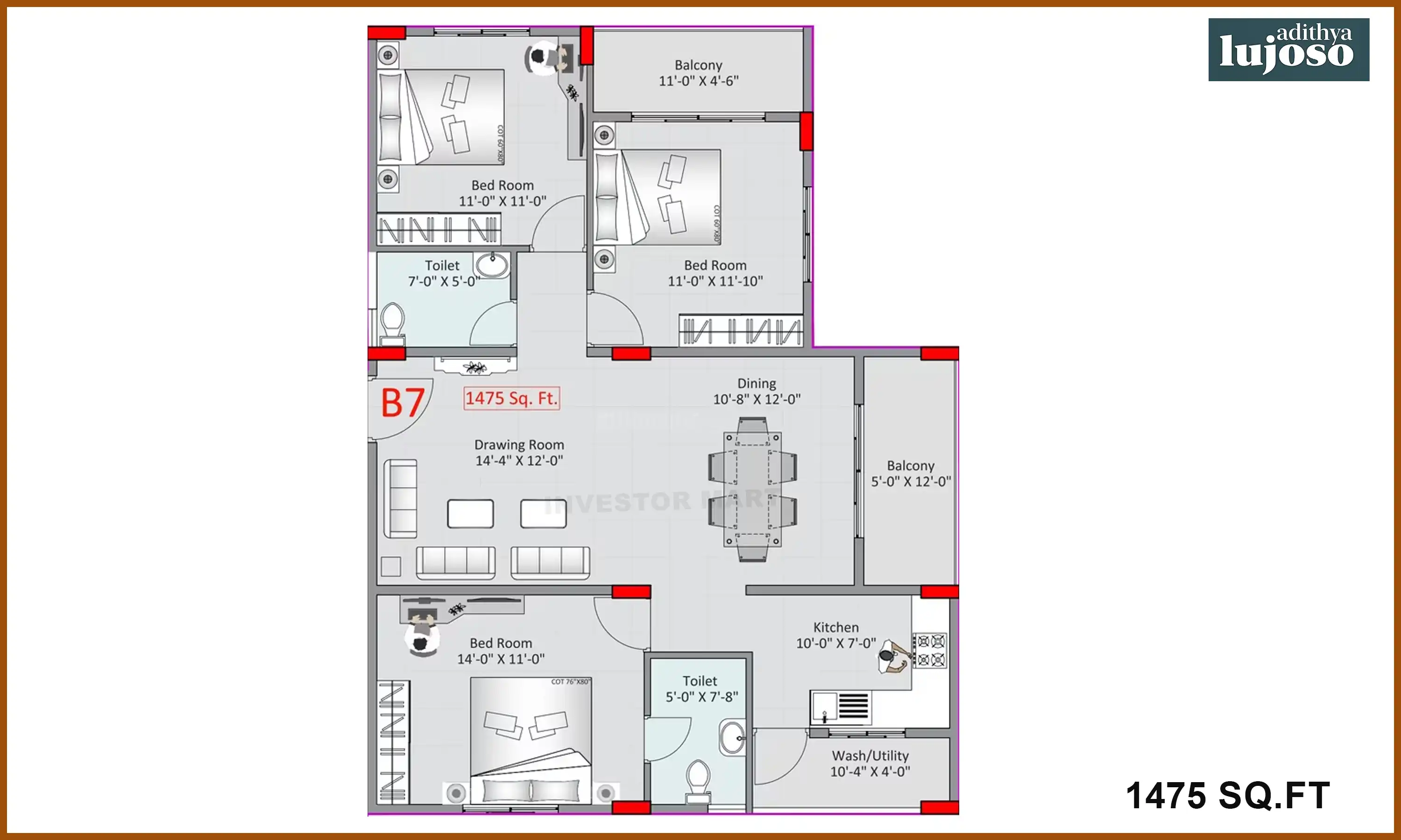 1475 Sqft