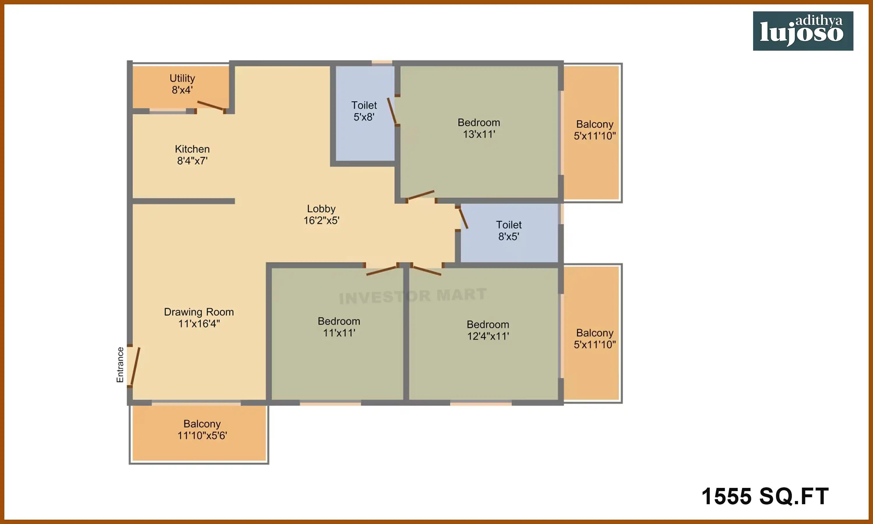 1555 Sqft