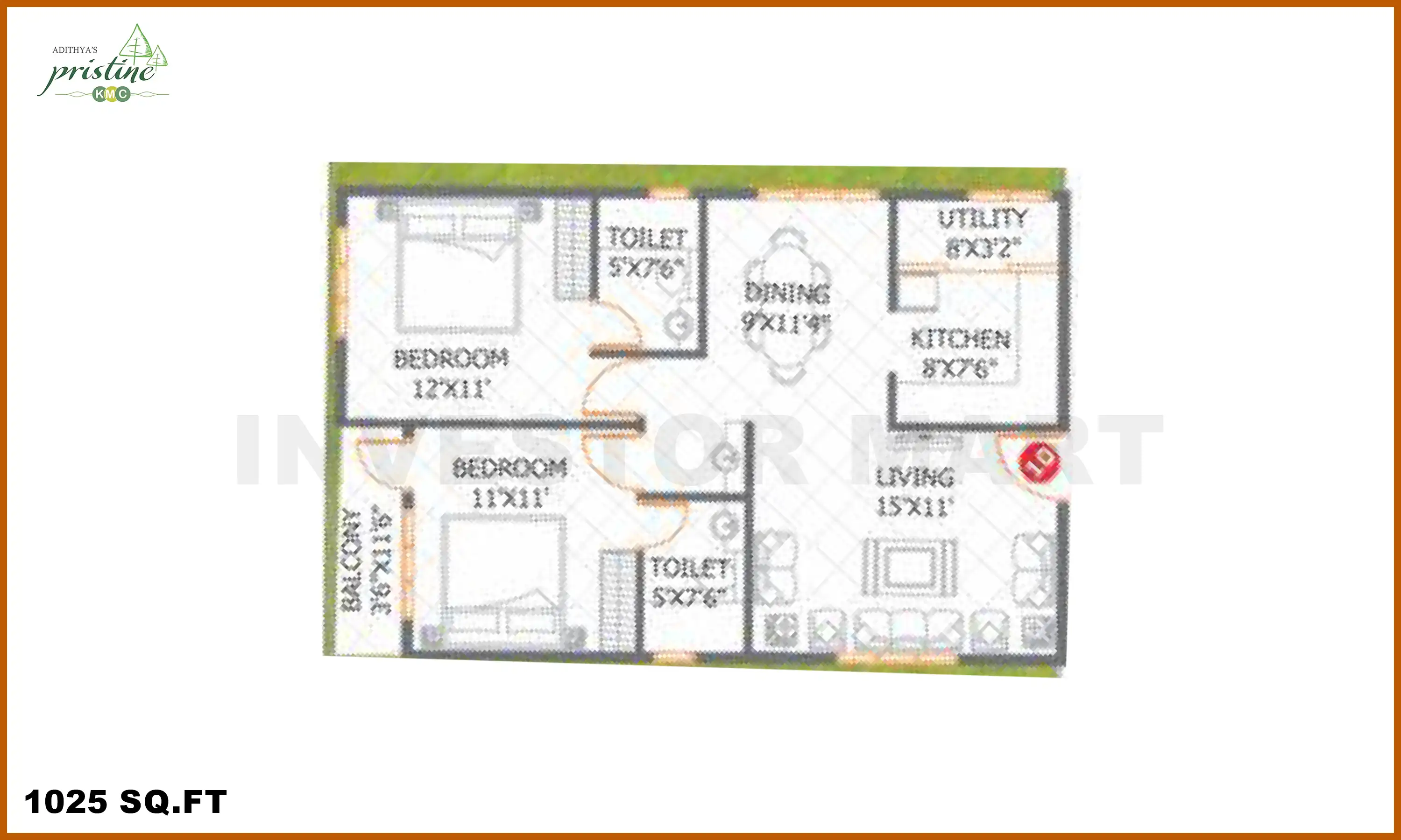 1025 Sqft