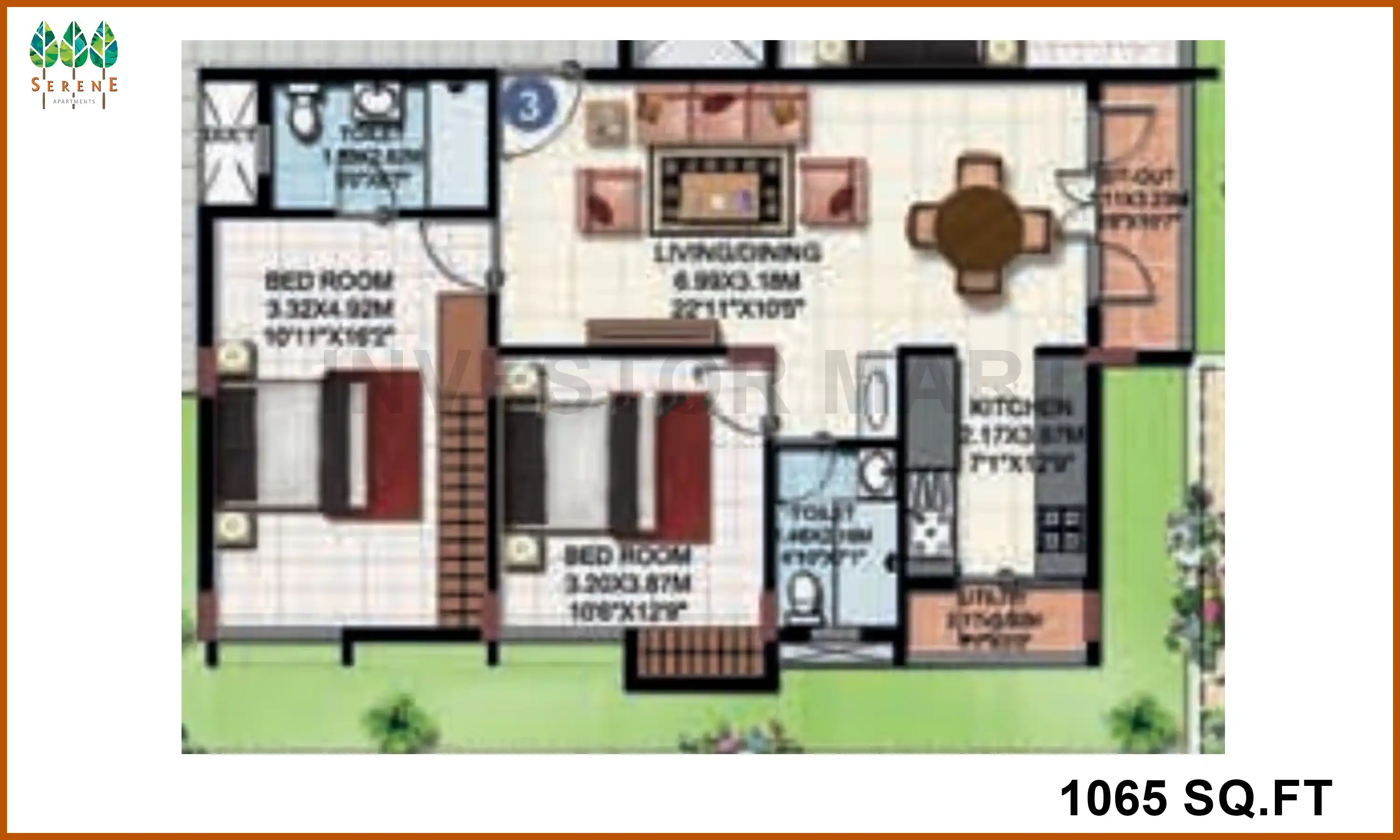 1065 Sqft