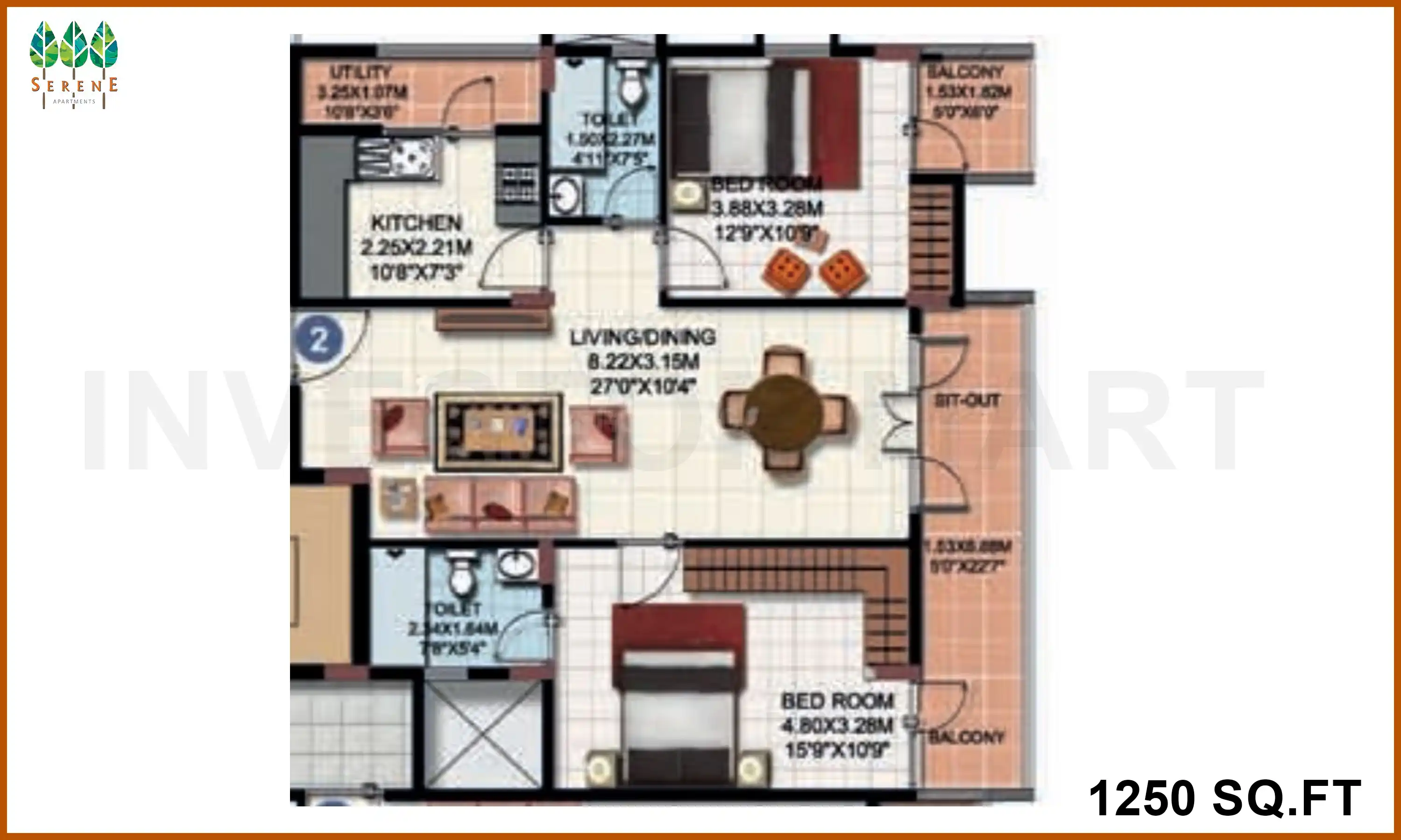 1250 Sqft