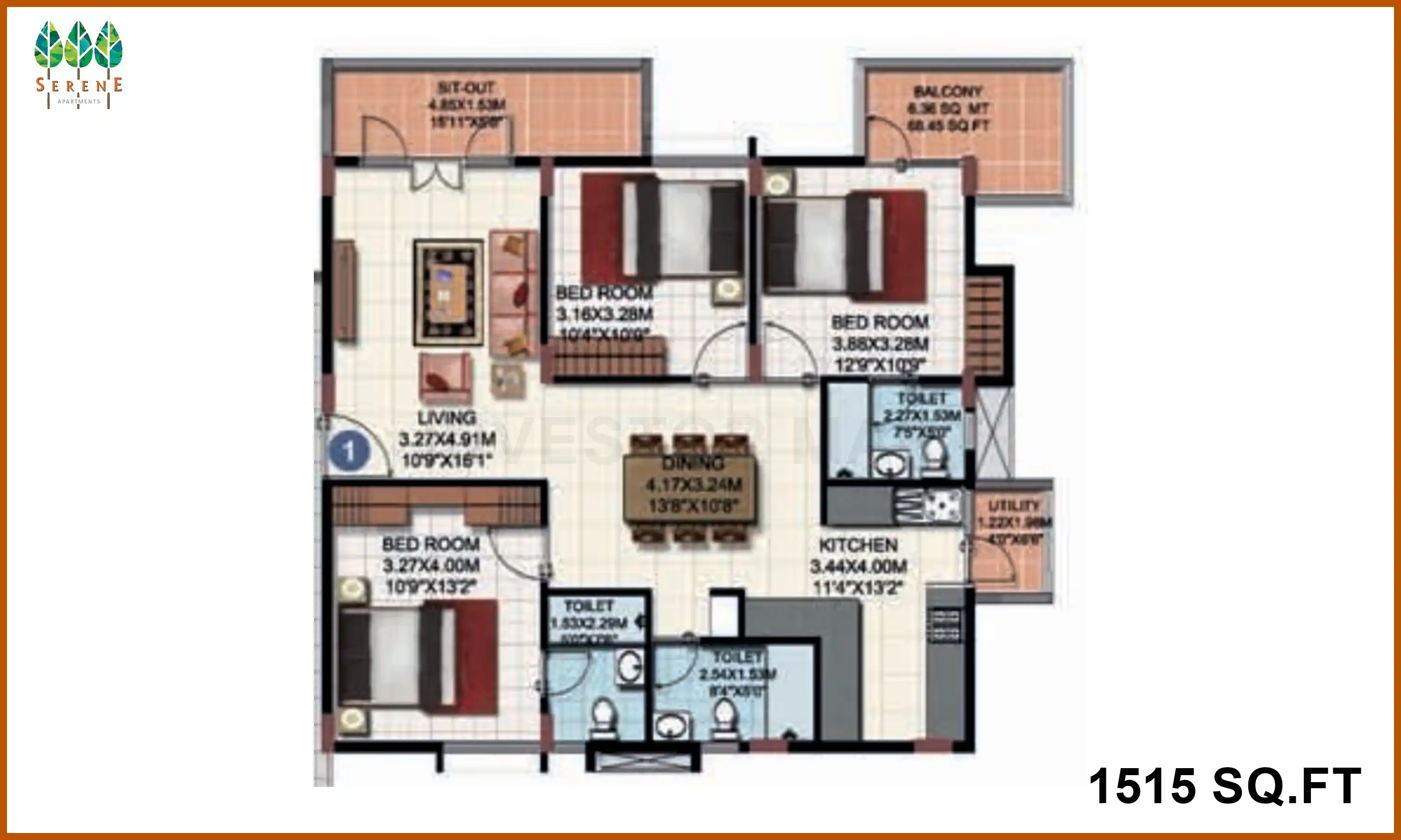 1515 Sqft