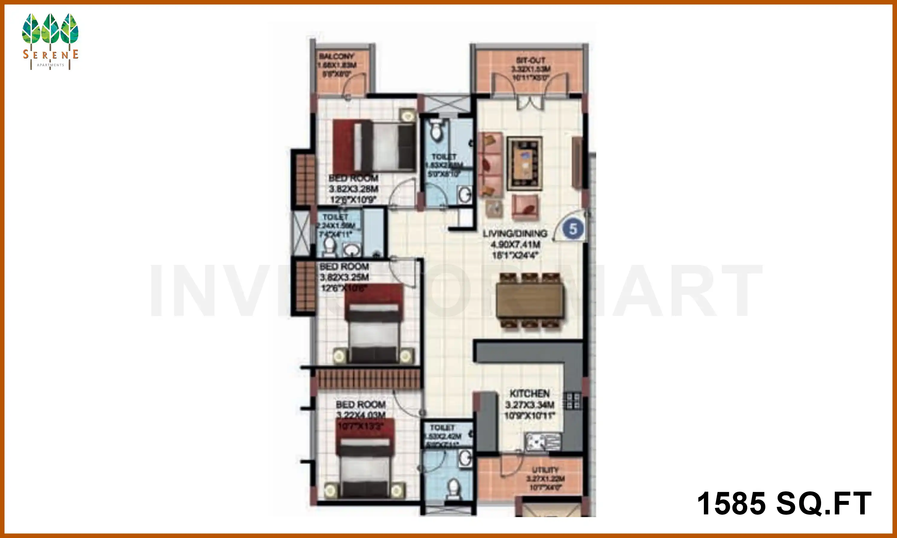 1585 Sqft