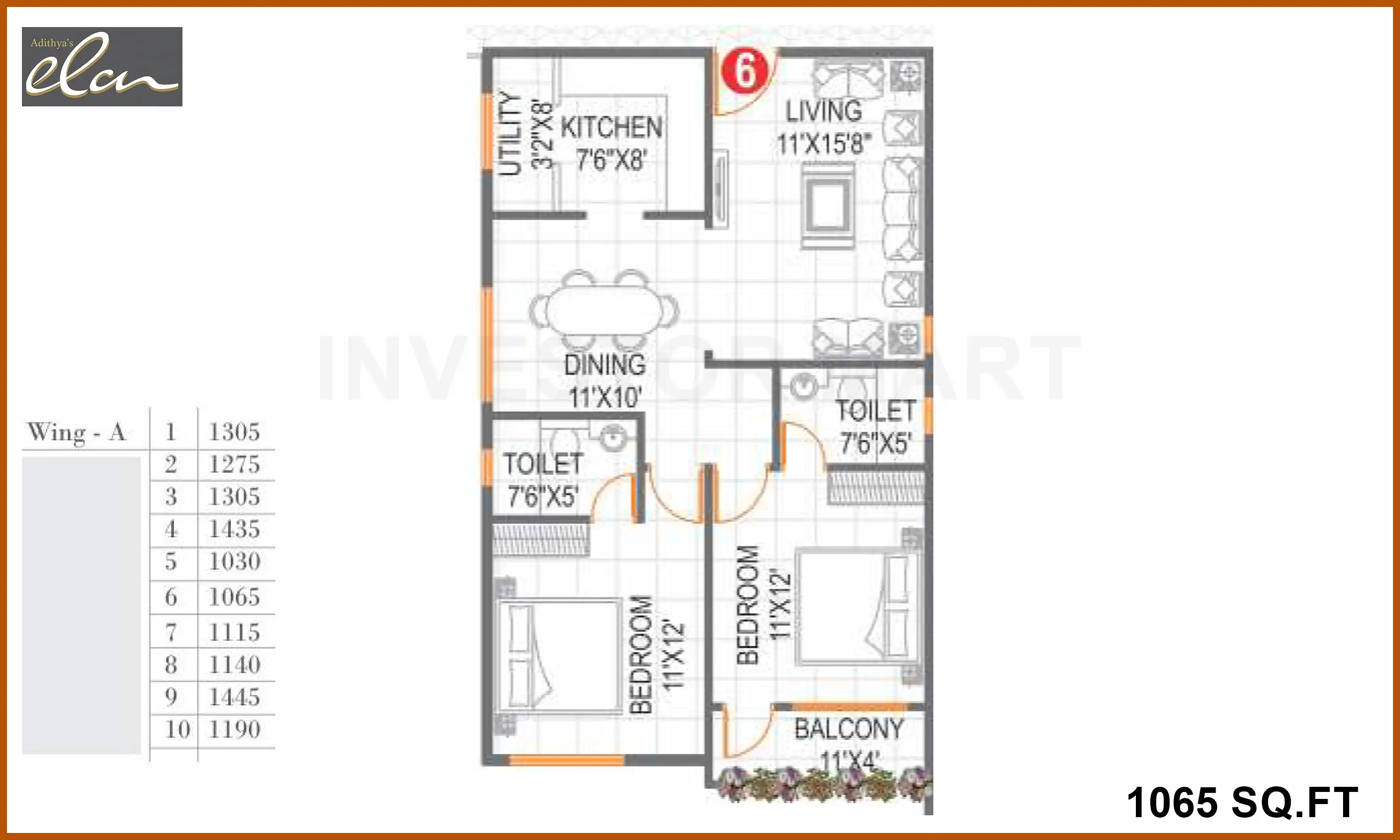 1065 Sqft