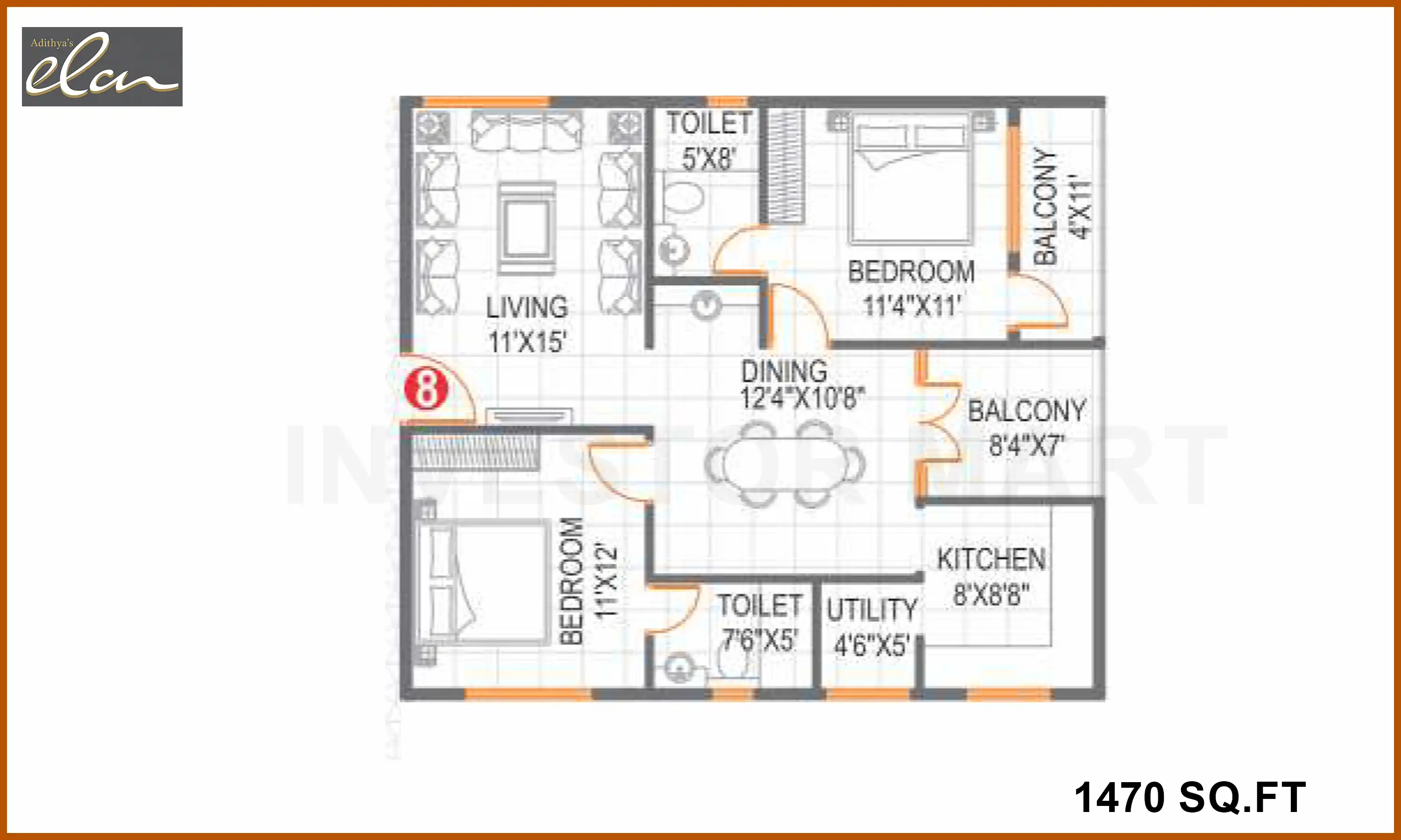 1470 Sqft
