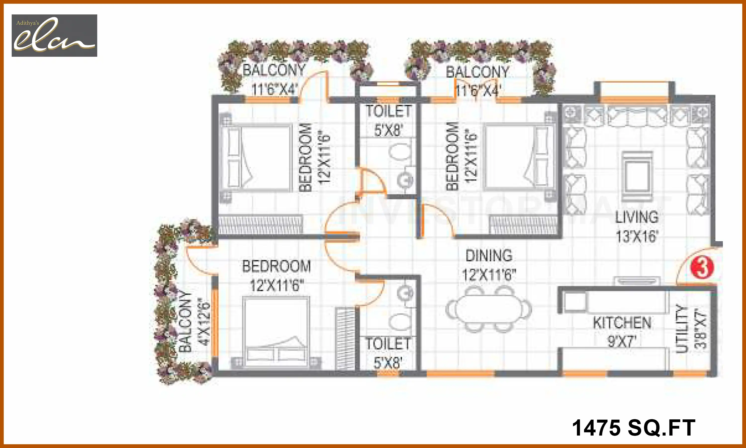 1475 Sqft