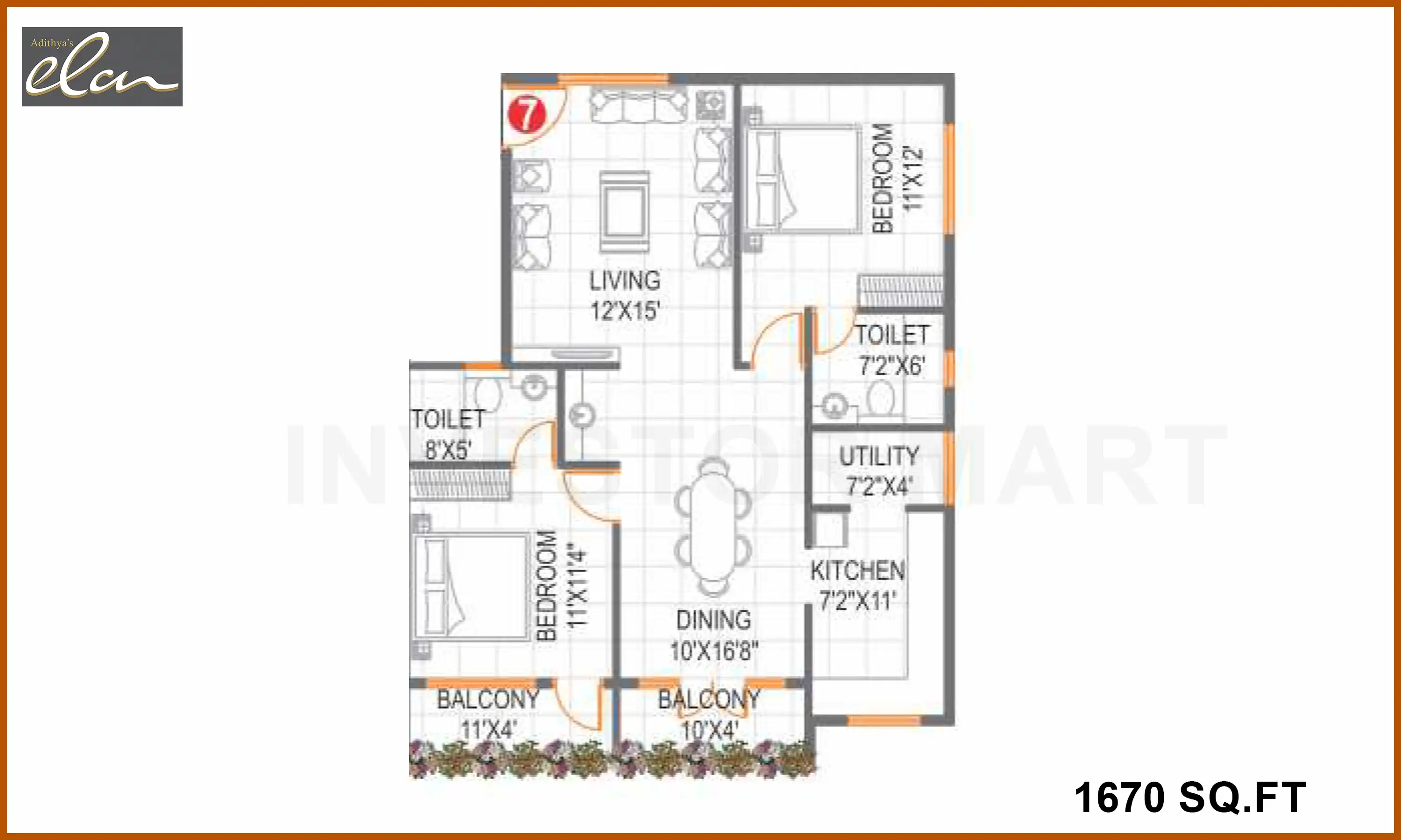 1670 Sqft