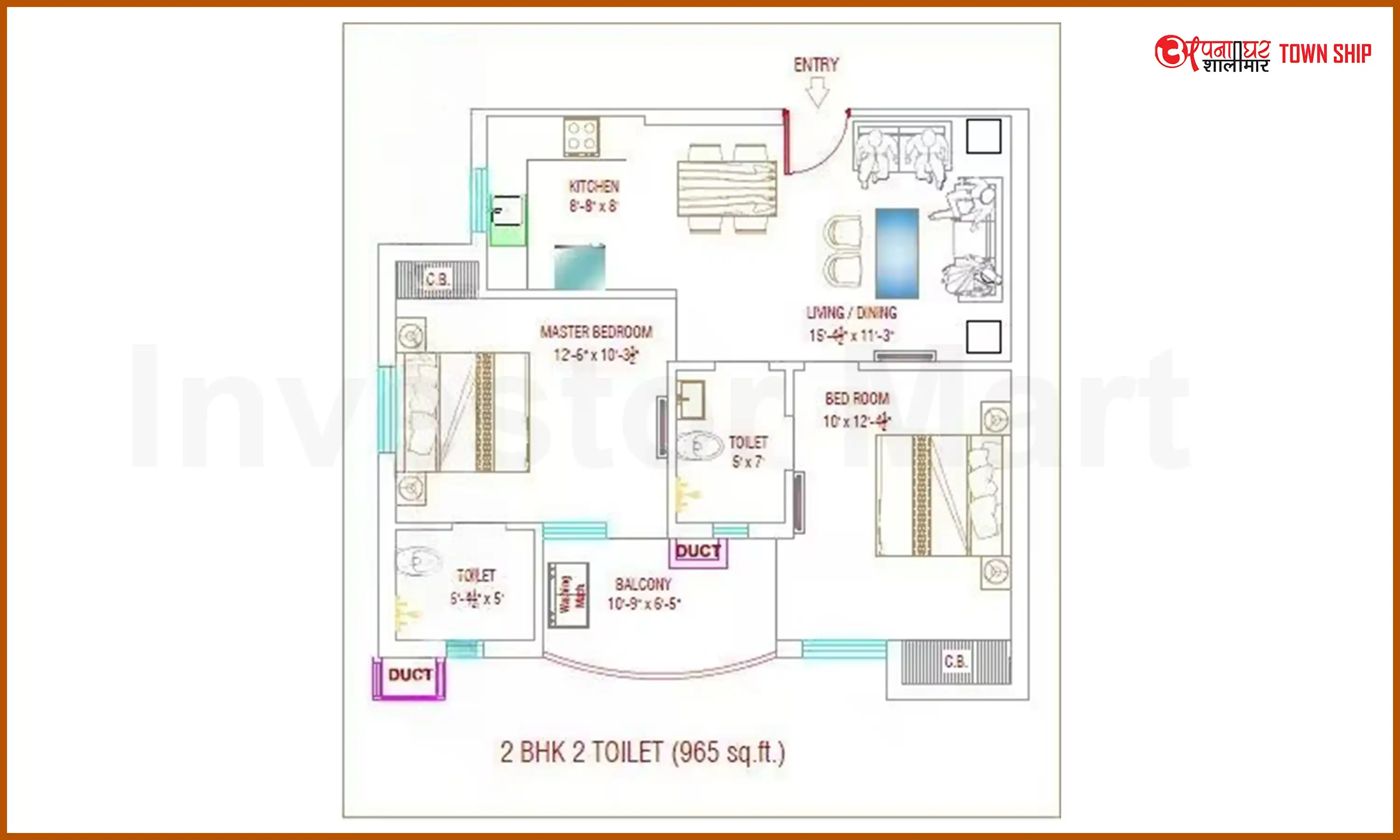 965 Sqft