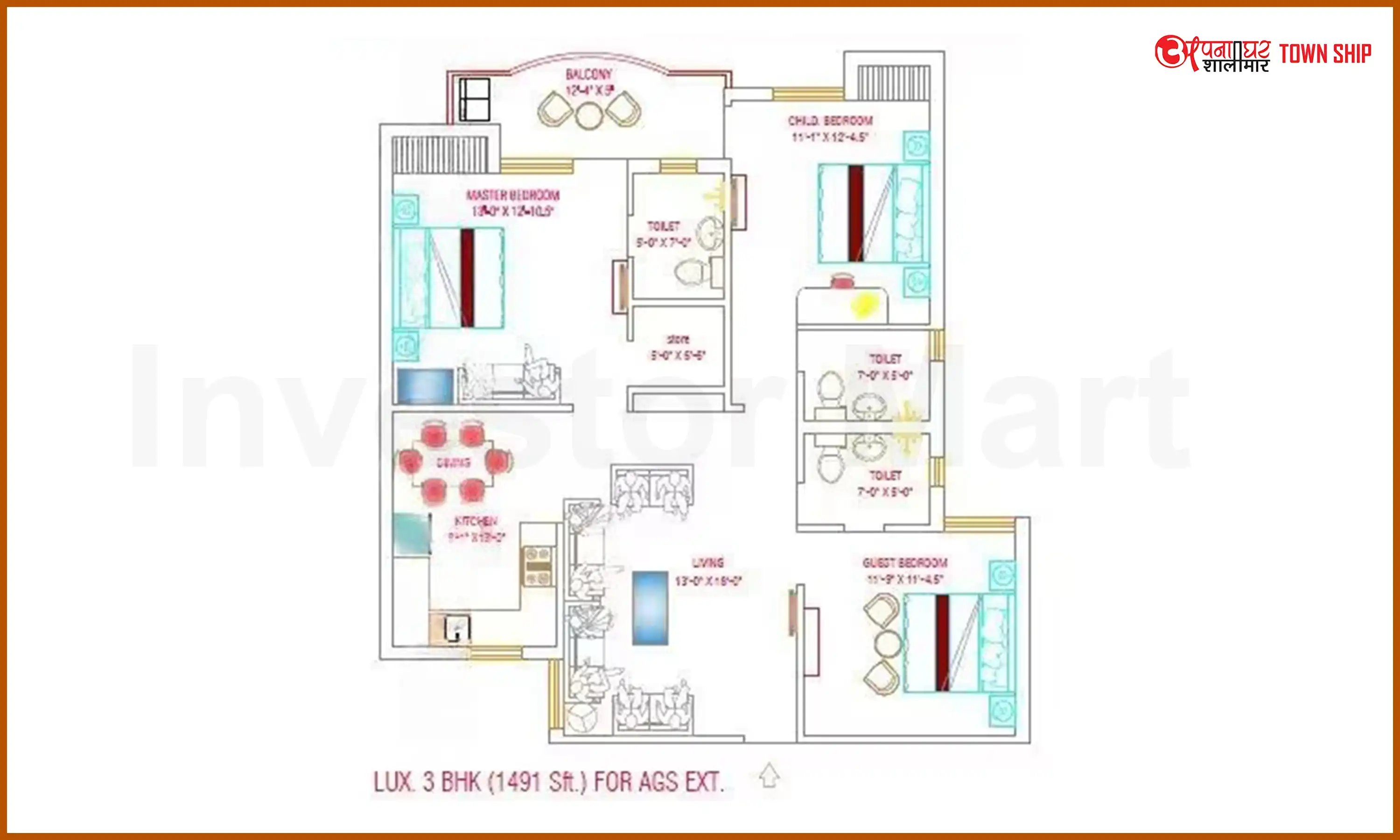 1491 Sqft