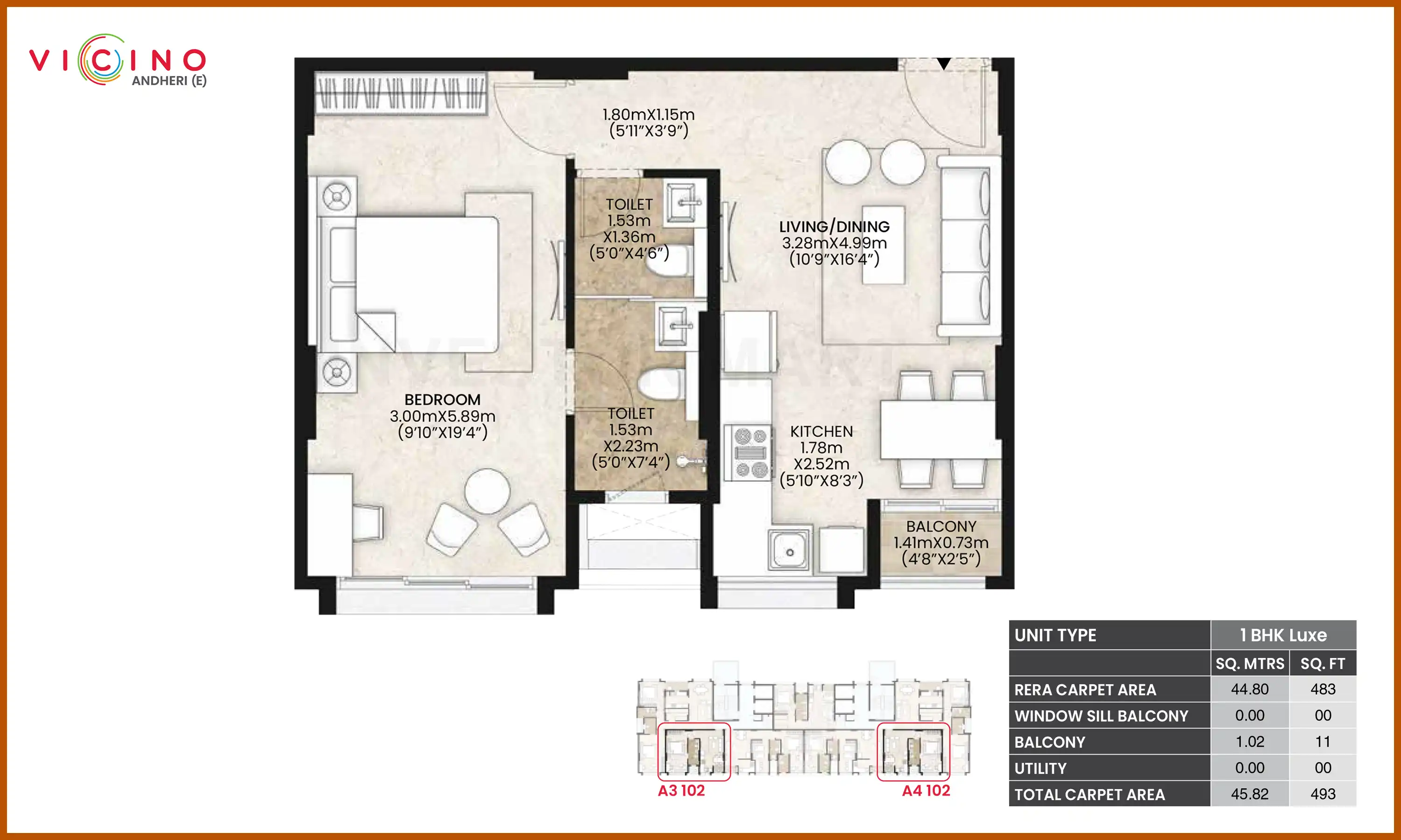 493 Sqft