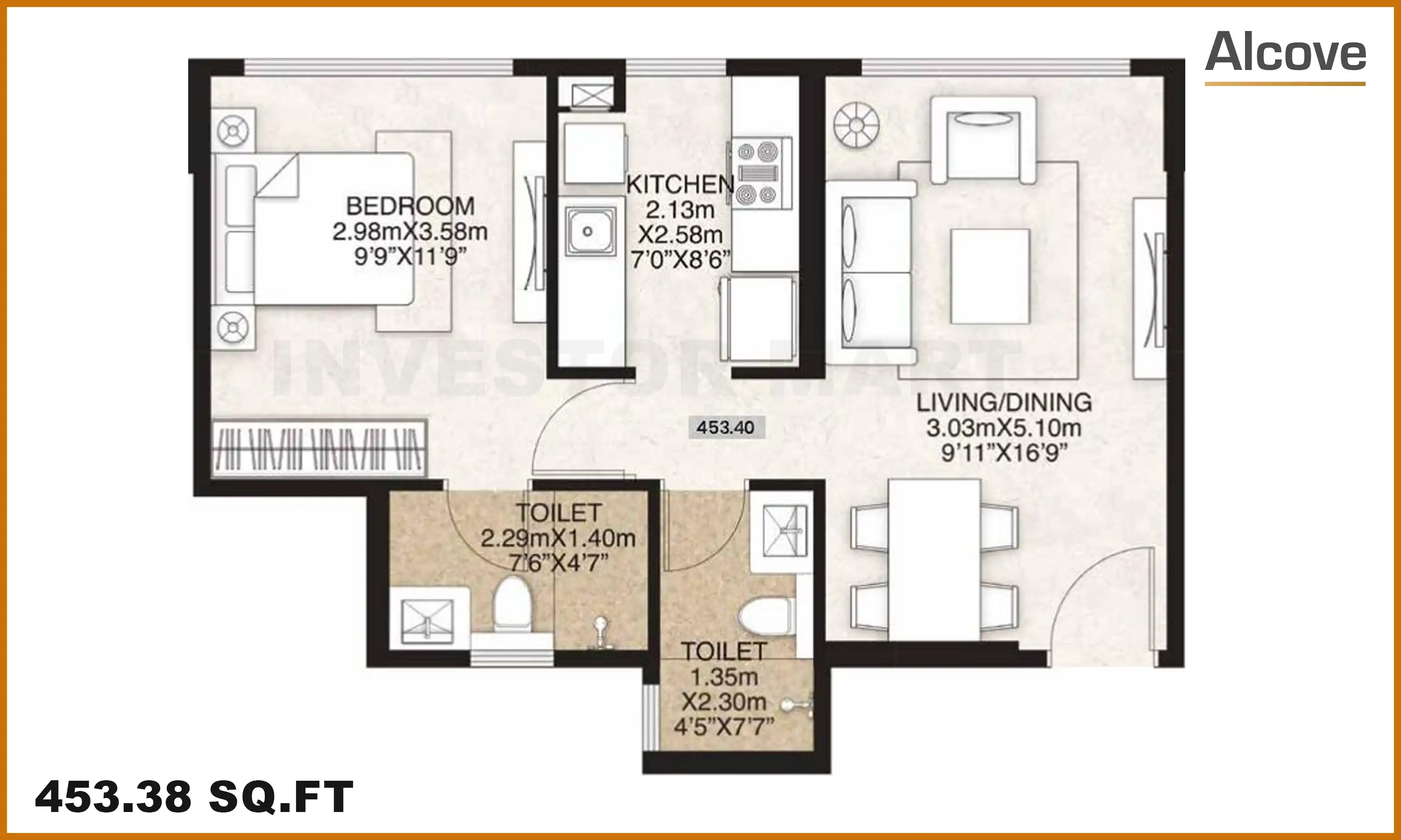 454 Sqft
