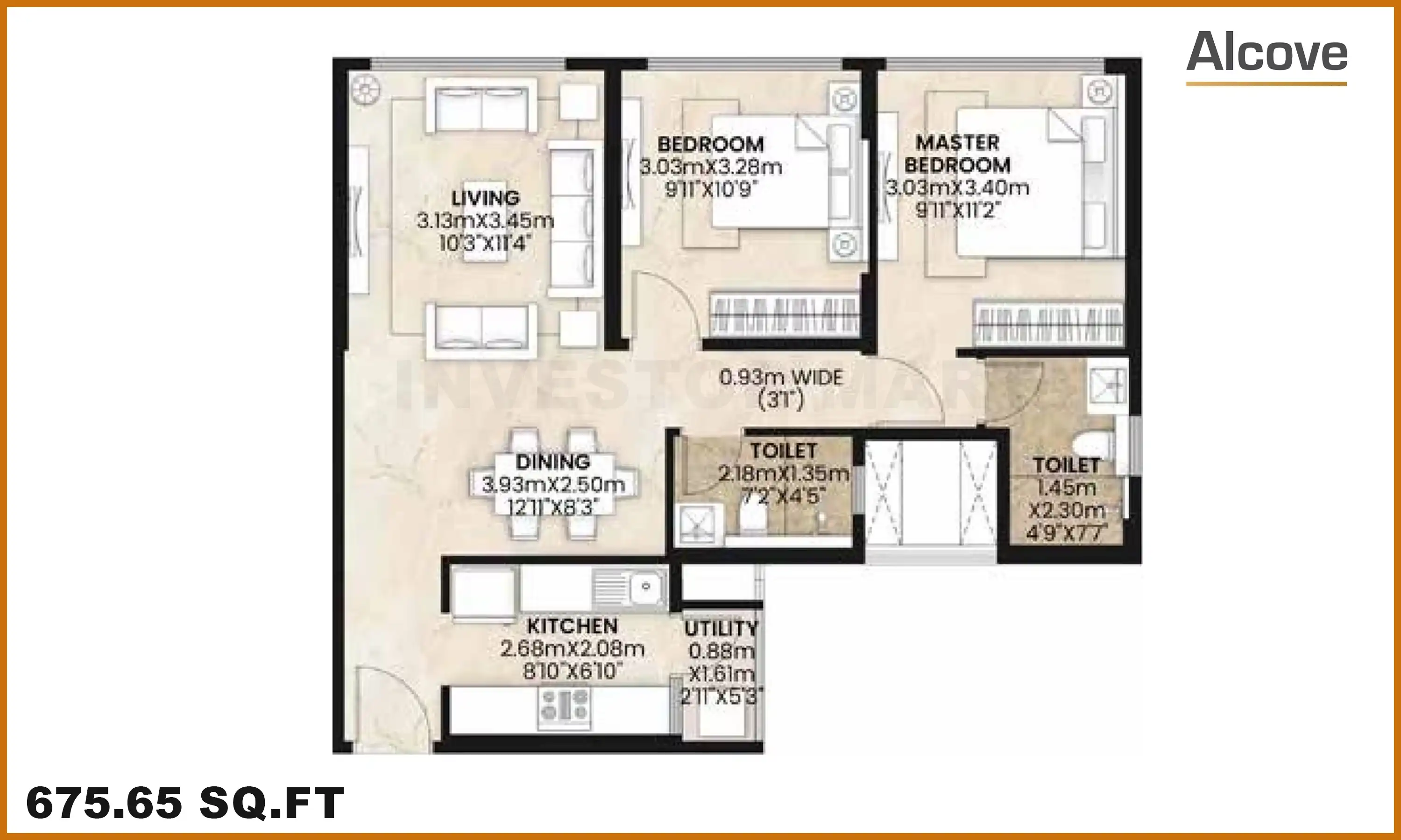 676 Sqft