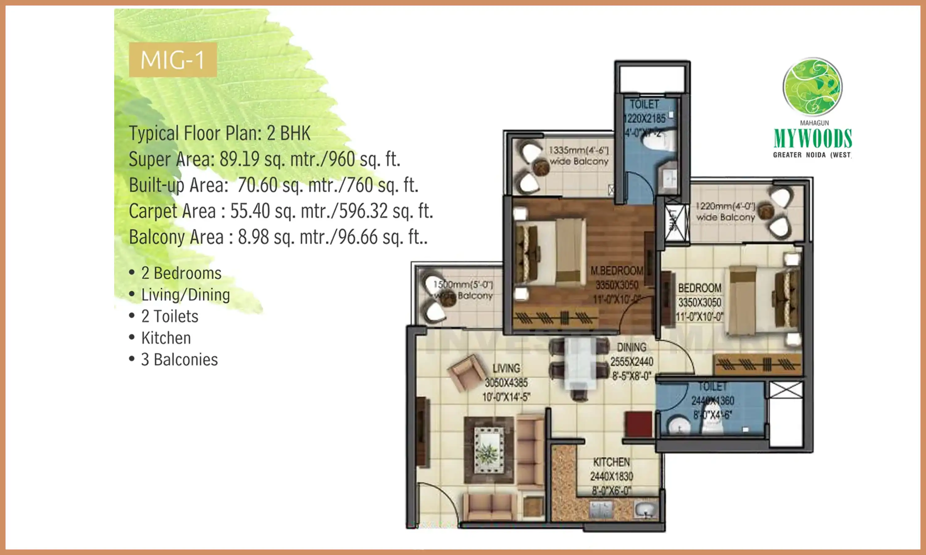 960 Sqft