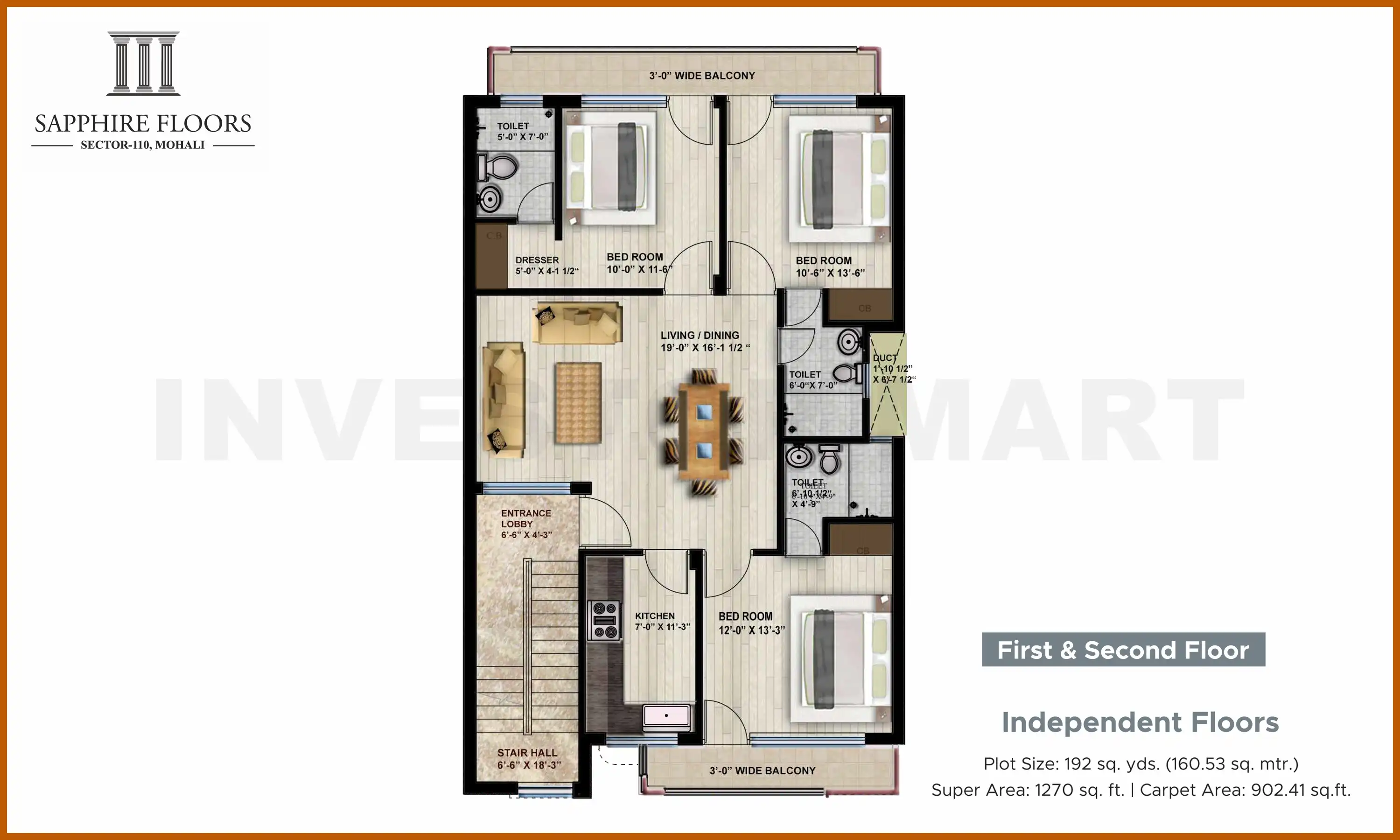 1270 Sqft